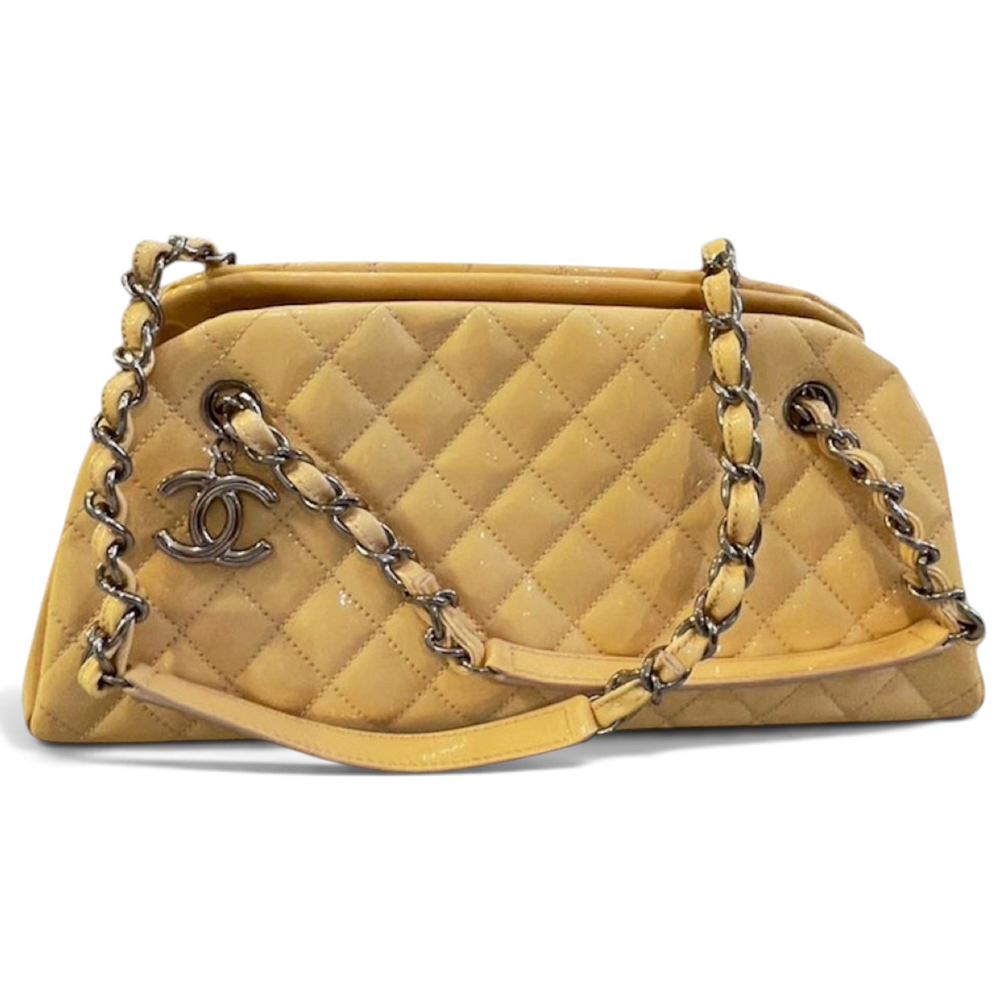 Patent leather handbag