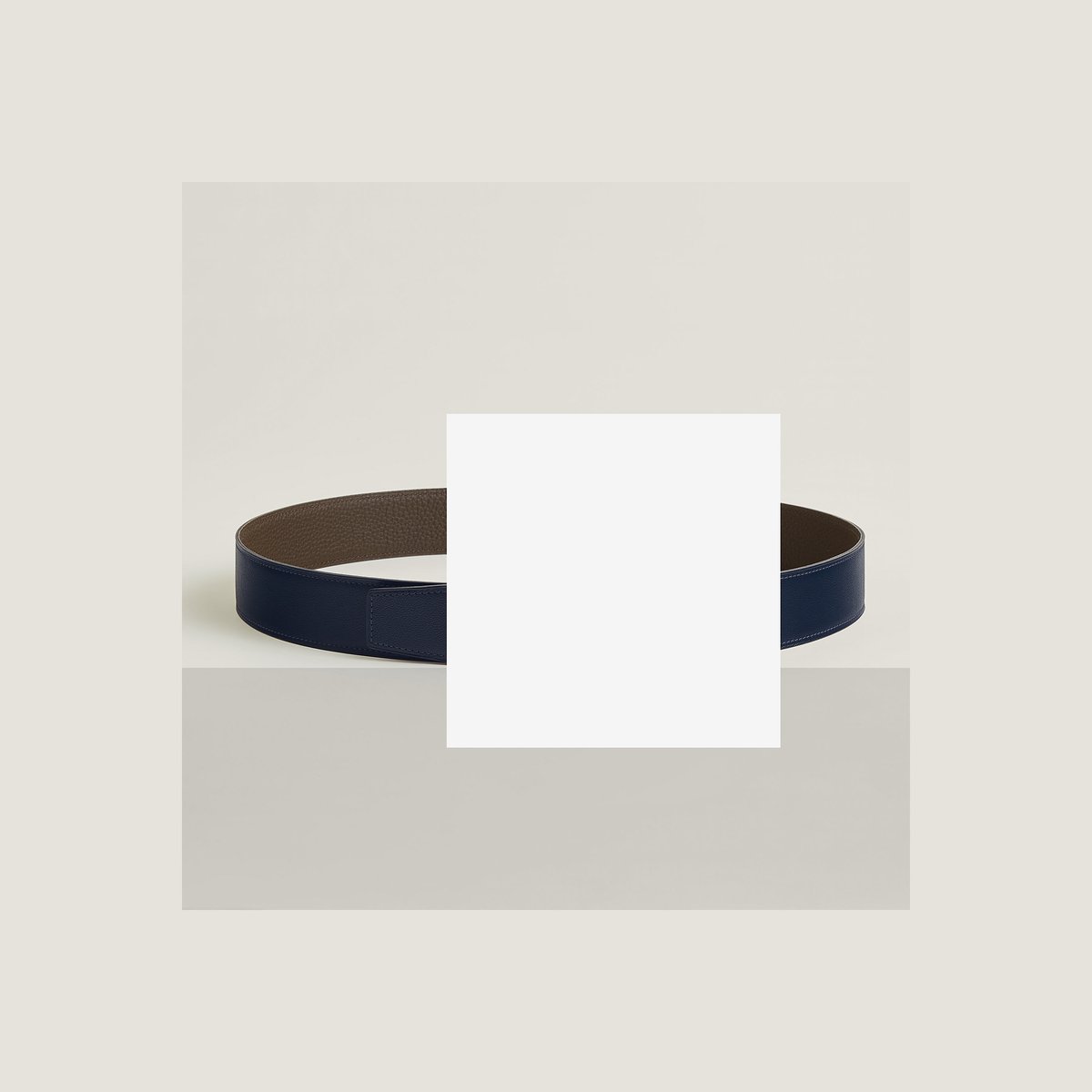 Jumbo belt buckle & Reversible leather strap 38 mm