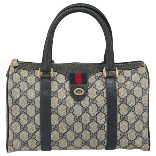 Boston leather bowling bag
