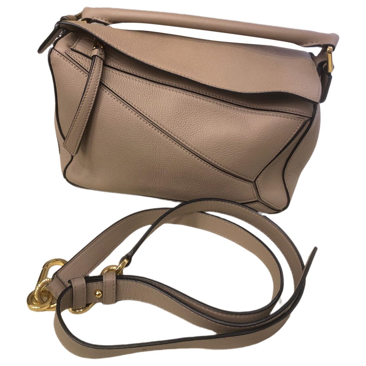 Puzzle leather handbag