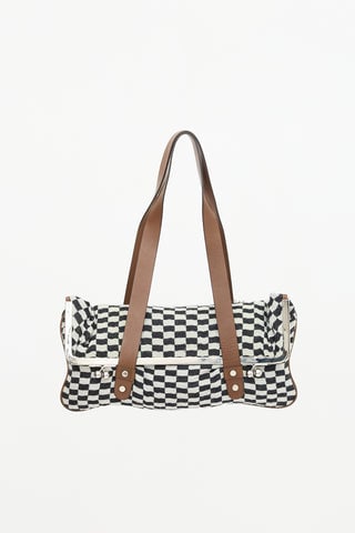FW 2009 Checker Folded Shoulder Bag