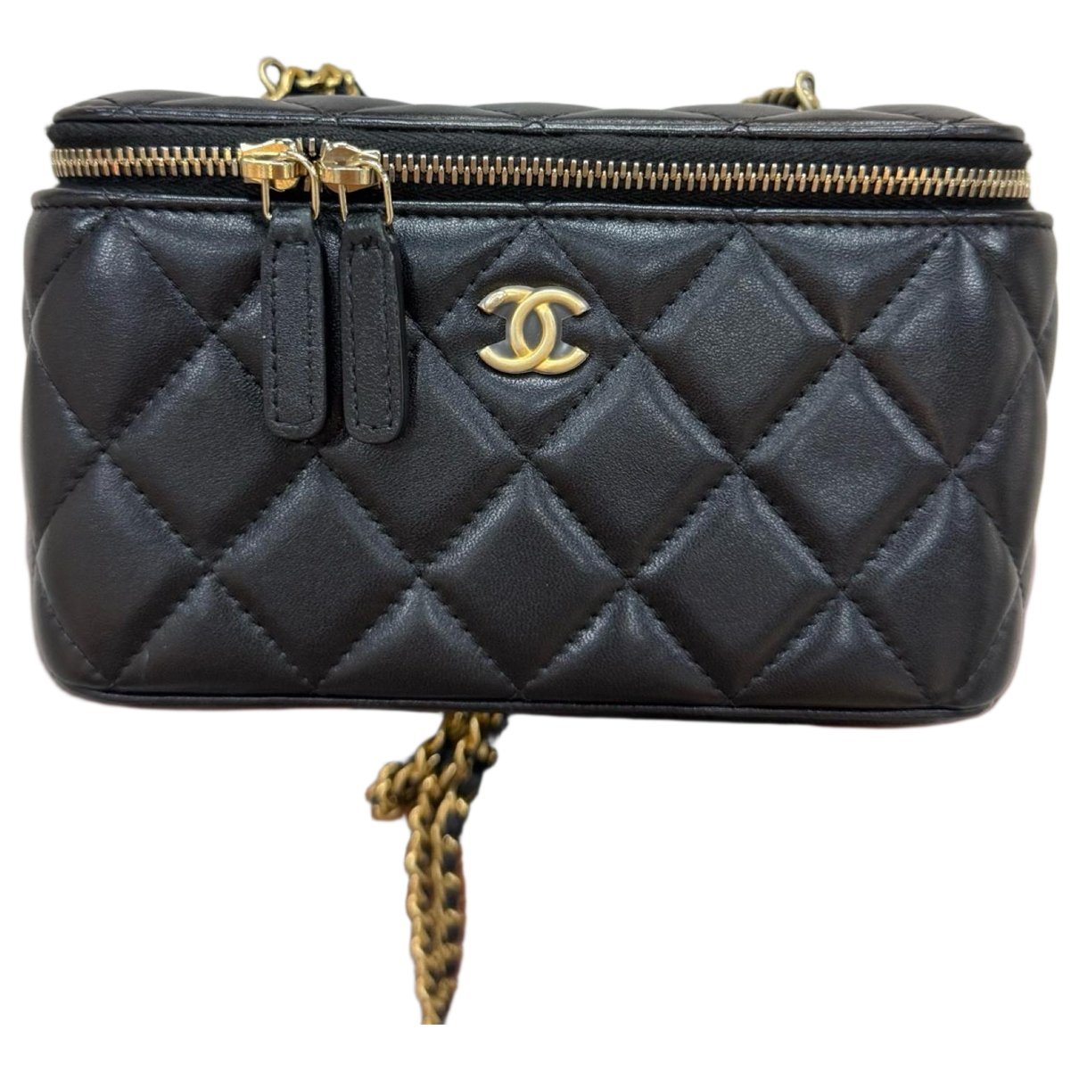 Vanity leather handbag