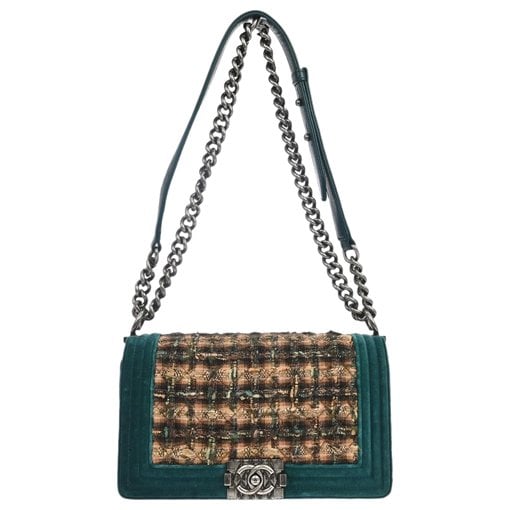 Boy velvet handbag