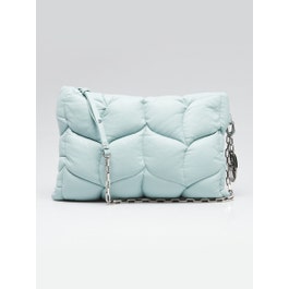 Mulberry Mulberry Acrylic Green Quilted Leather Little Softie Clutch Bag