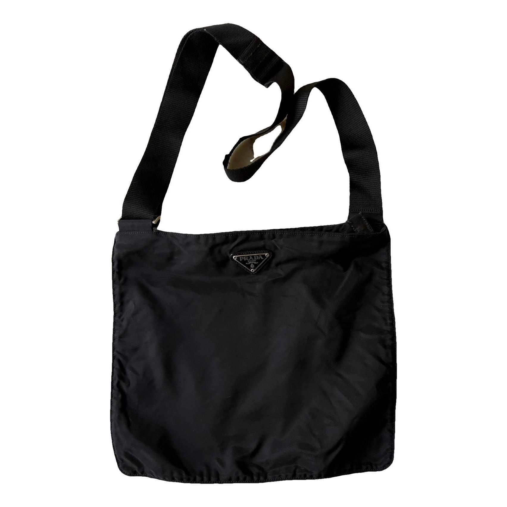 Re-Nylon cloth crossbody bag