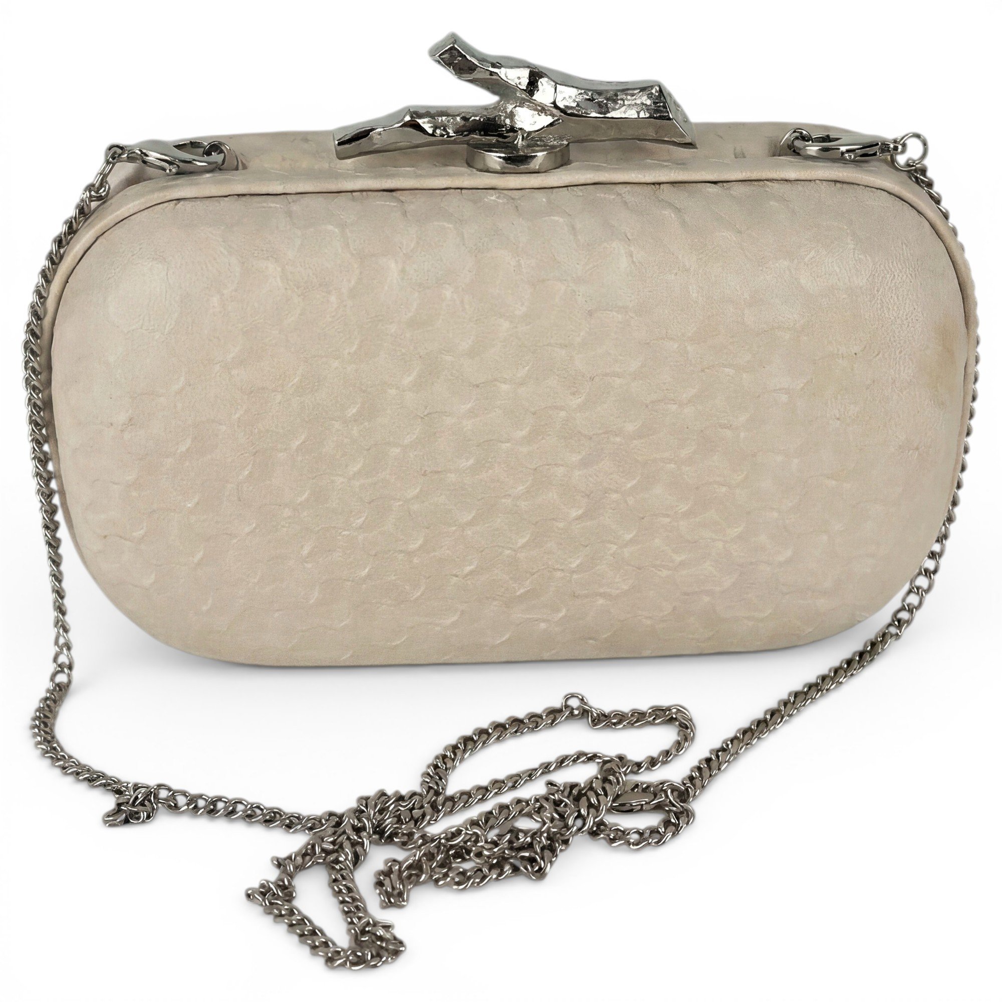 Leather clutch bag