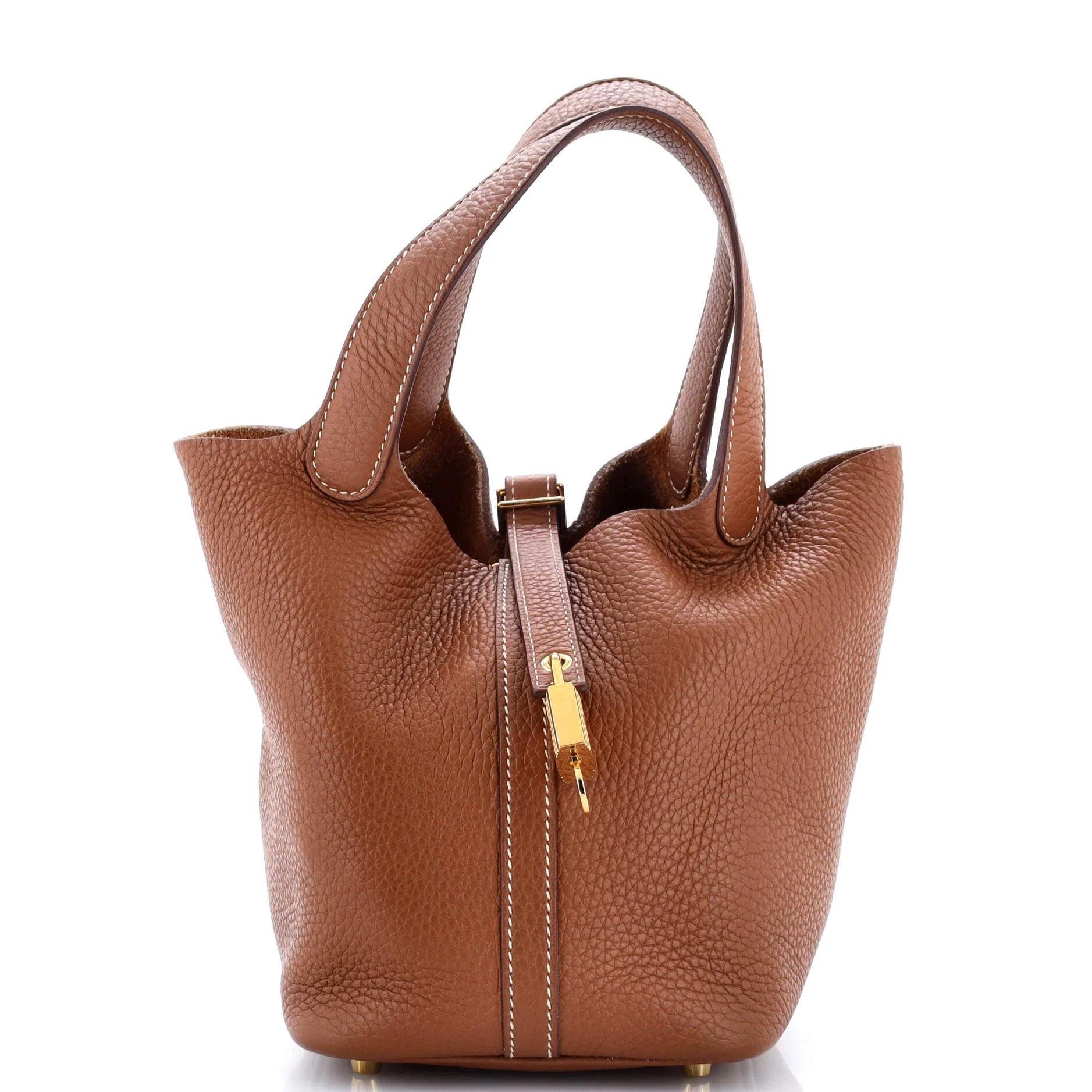 Hermes Picotin 18 Handbag Clemence Leather 2022