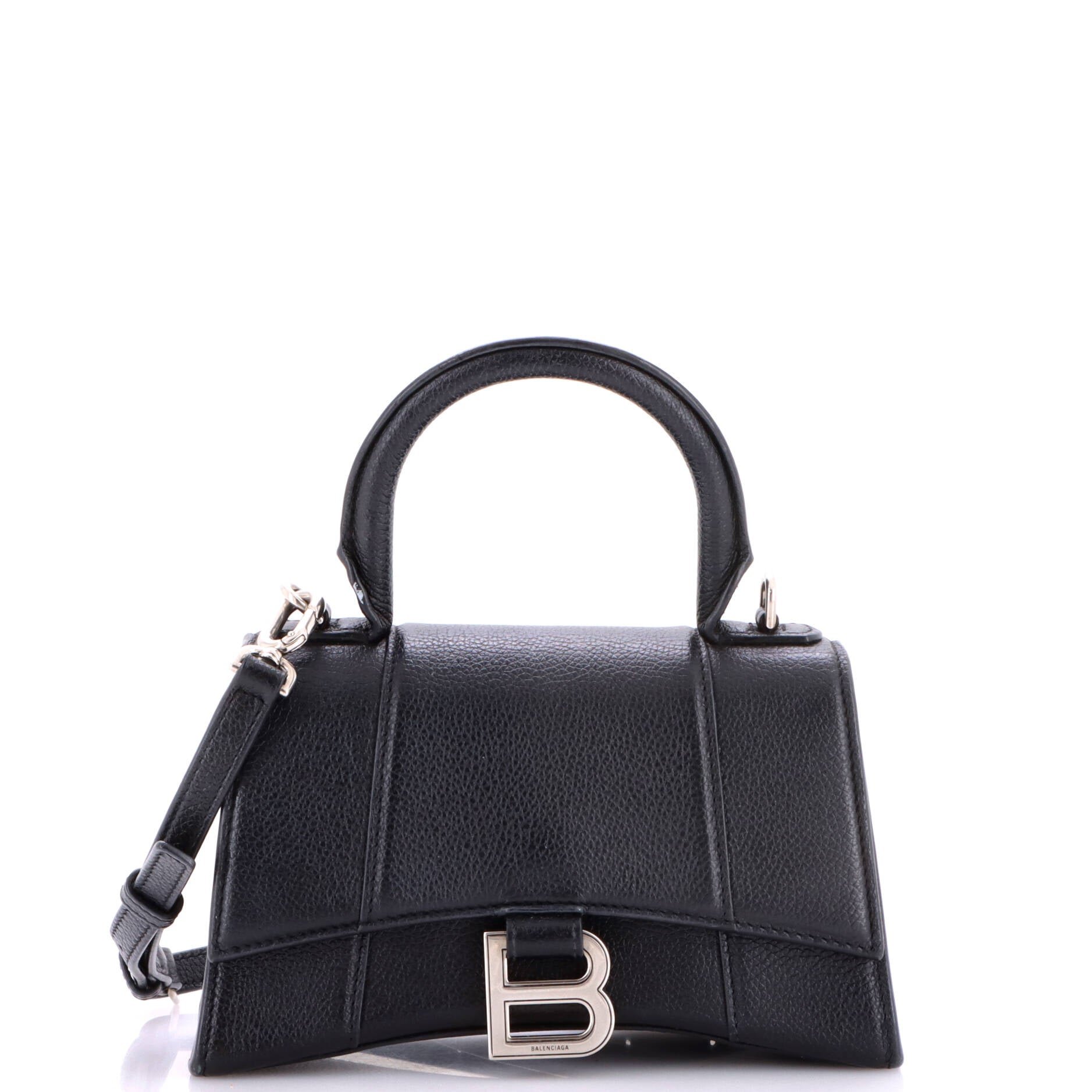 Hourglass Top Handle Bag Leather XS