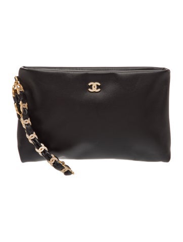 Leather CC Wristlet Clutch