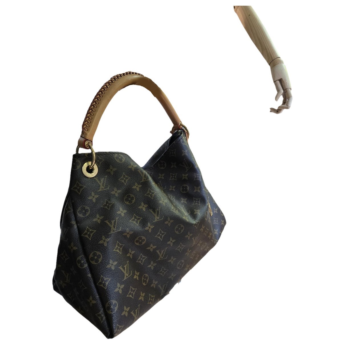 Artsy leather handbag
