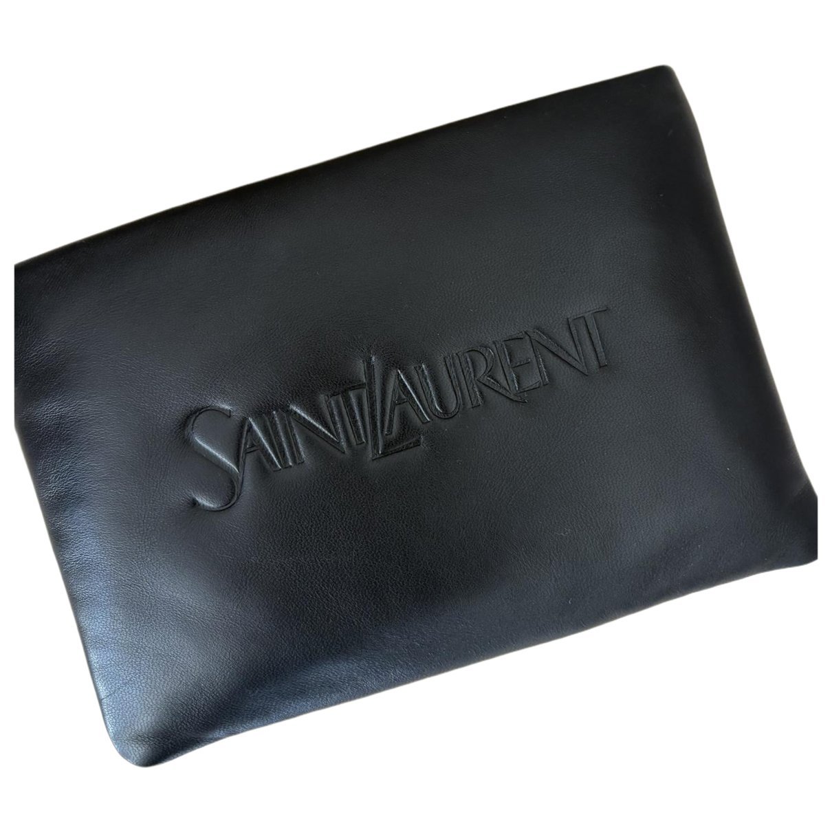 Leather clutch bag