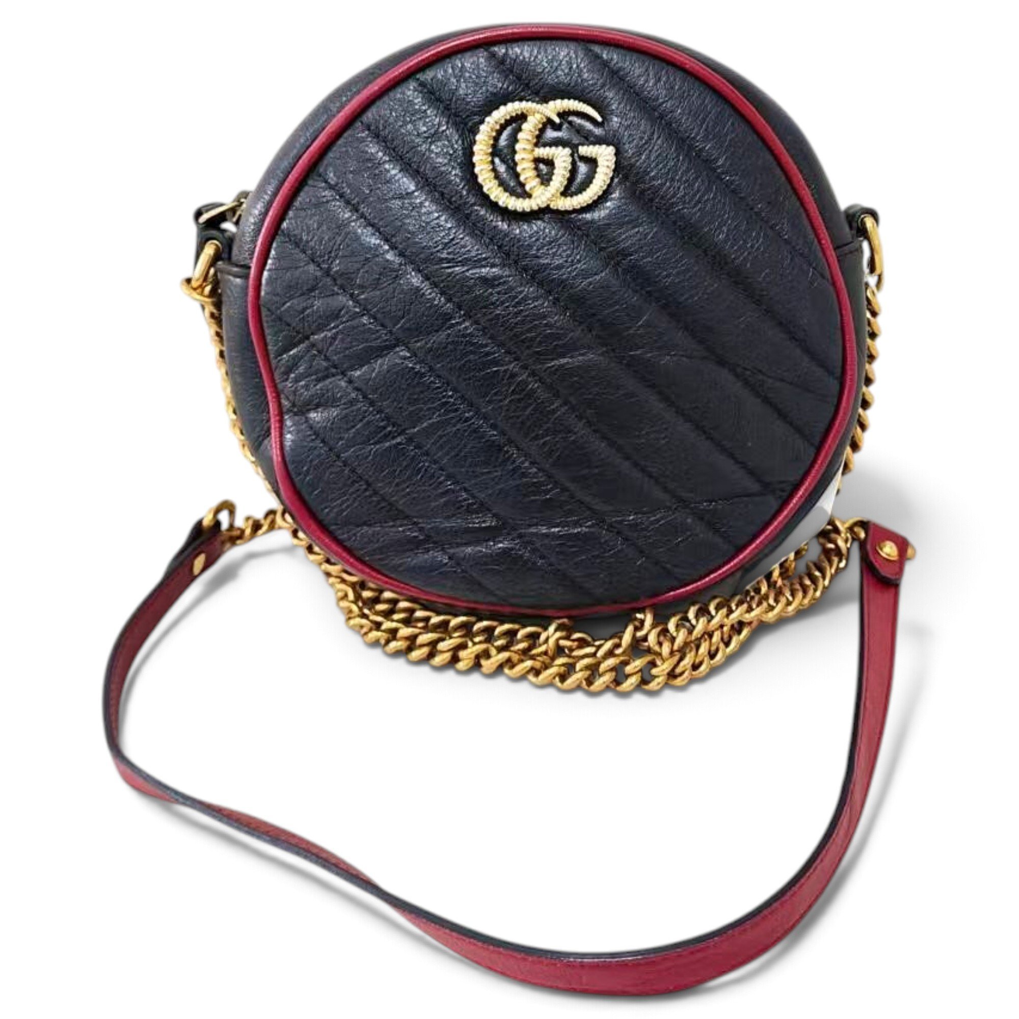 GG Marmont Round leather crossbody bag