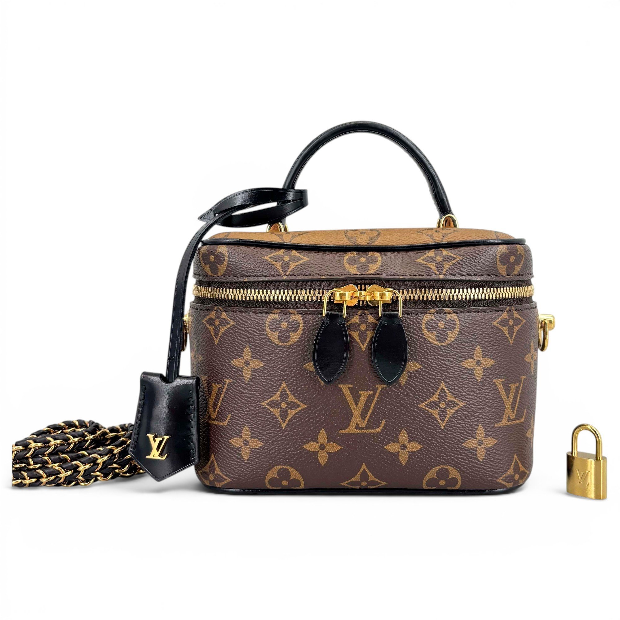 Vanity leather handbag