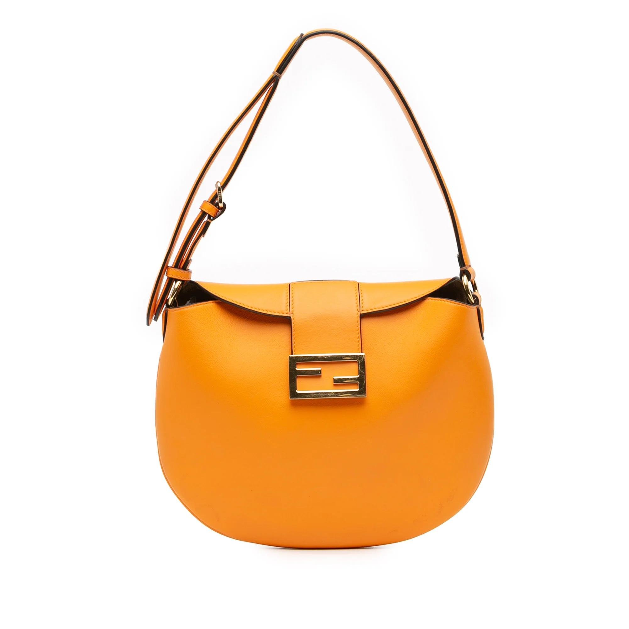 Croissant pony-style calfskin handbag