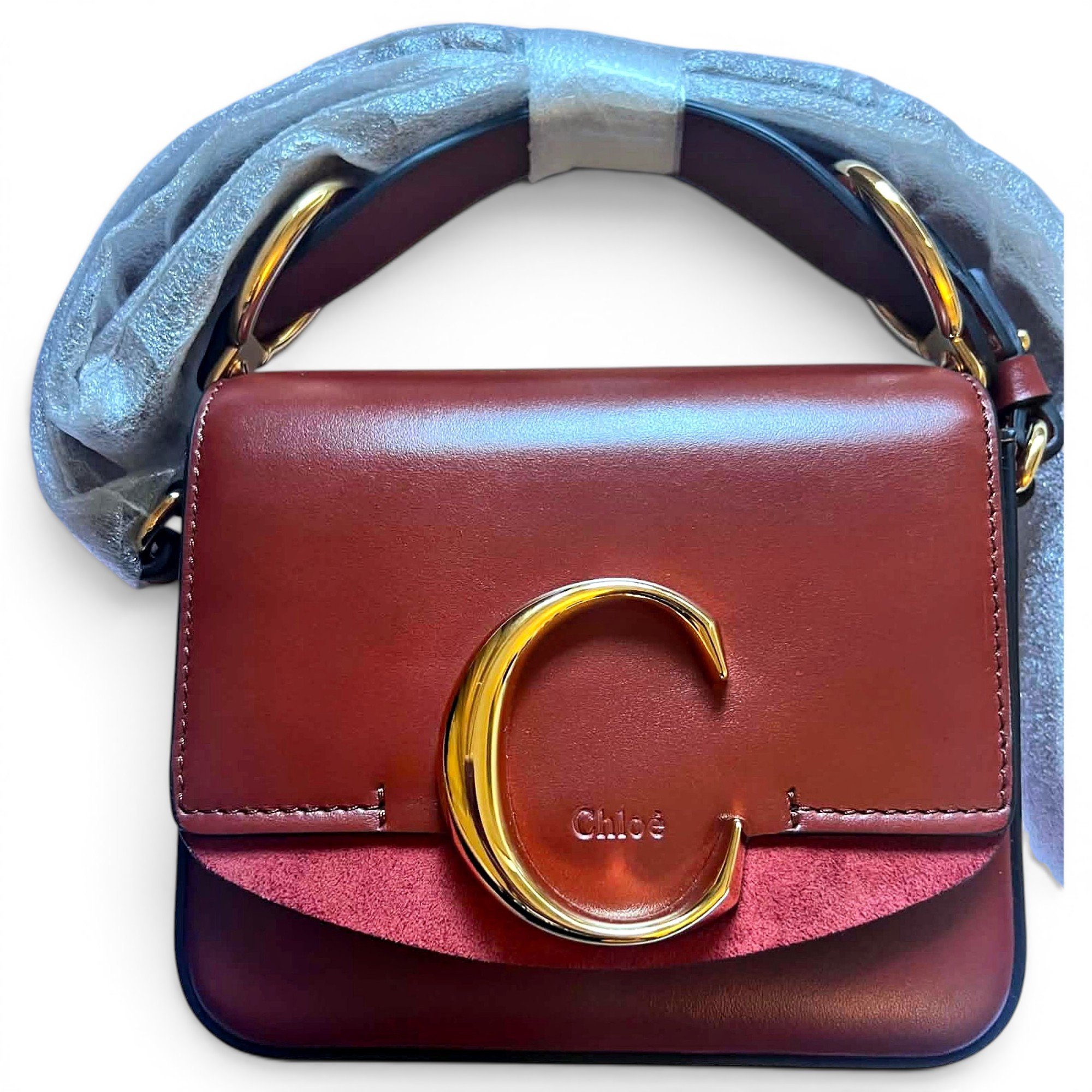 C leather crossbody bag
