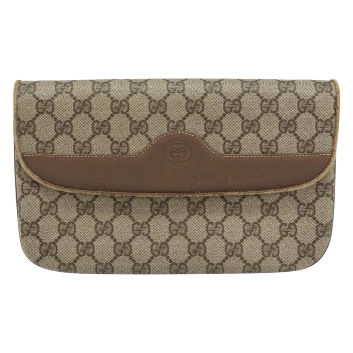 Leather clutch bag
