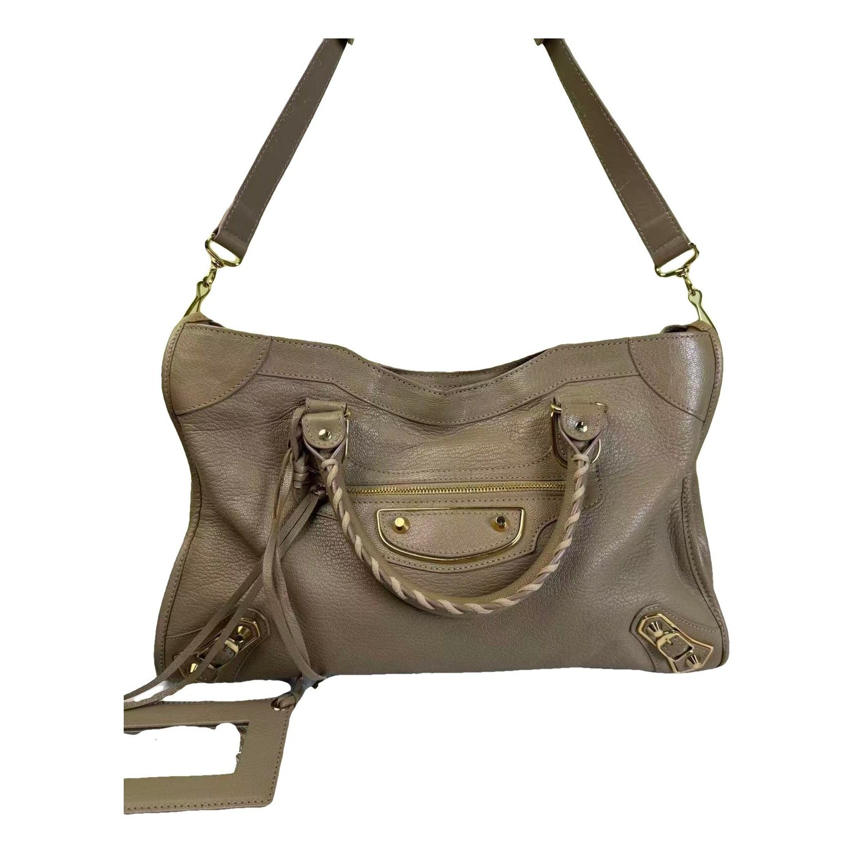 Classic Metalic leather handbag