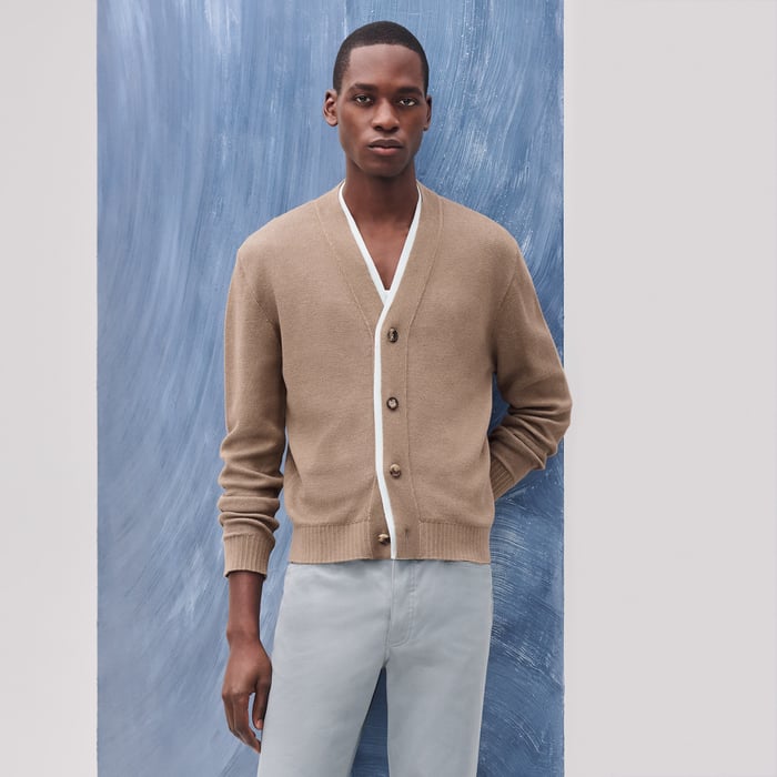 Grège "Lin Et l'Autre" Buttoned Cardigan