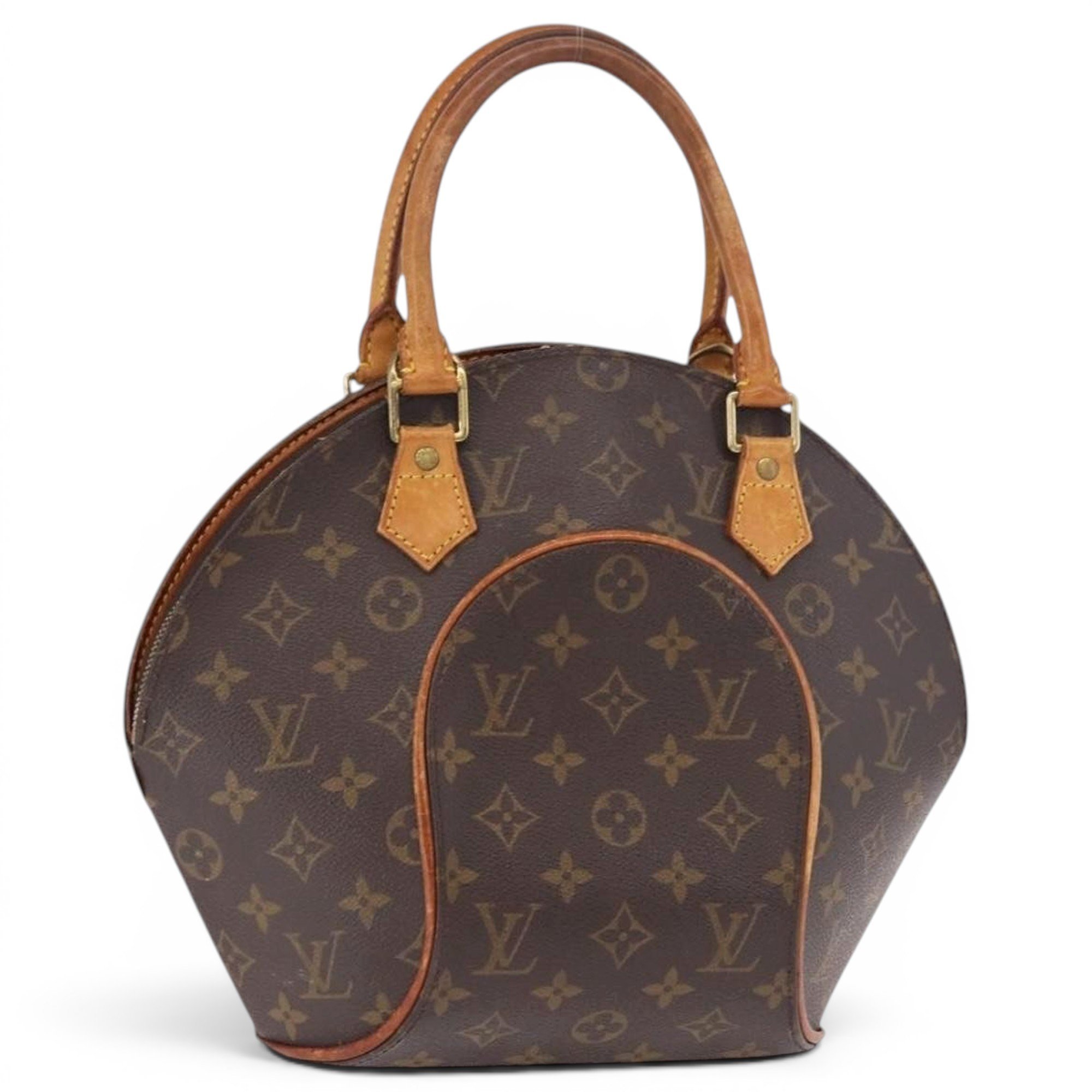 Ellipse leather handbag