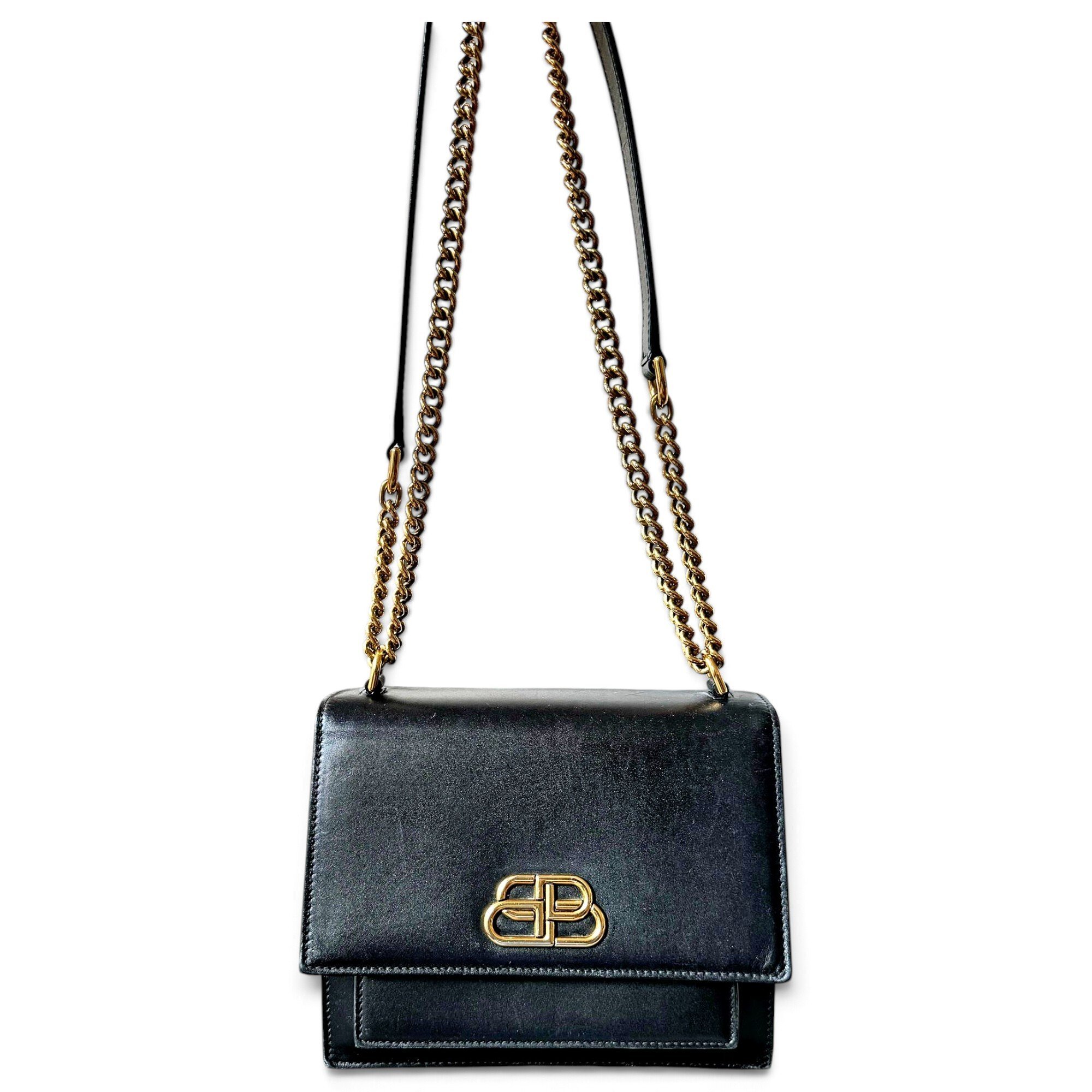 Sharp leather handbag