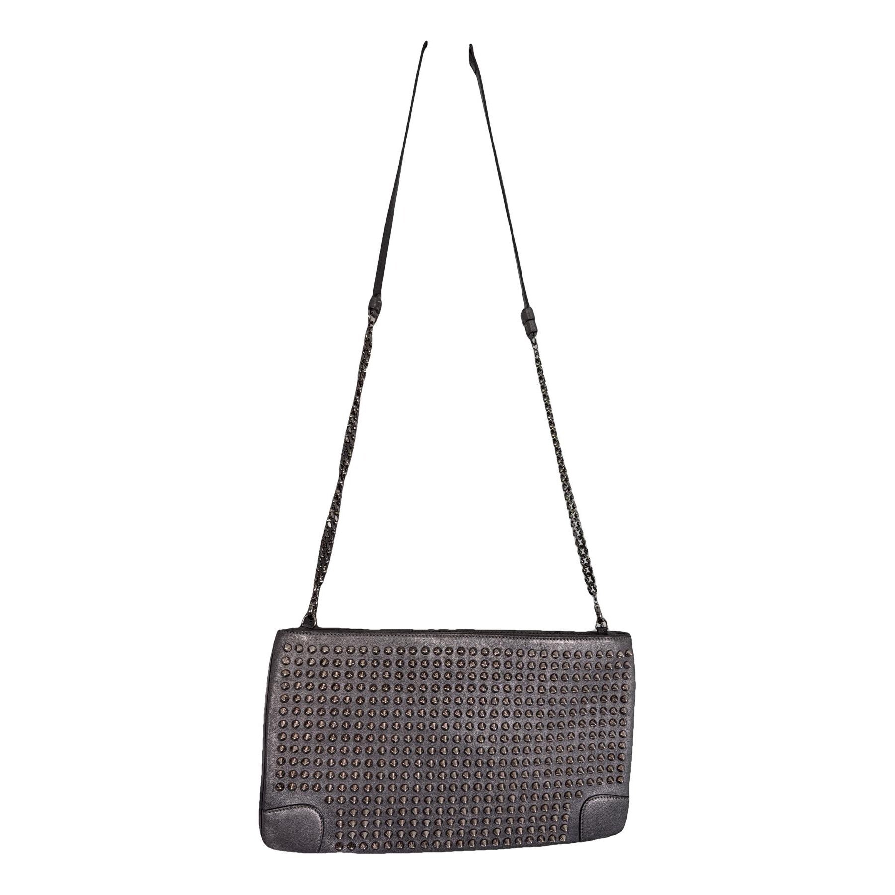 Loubiposh leather clutch bag