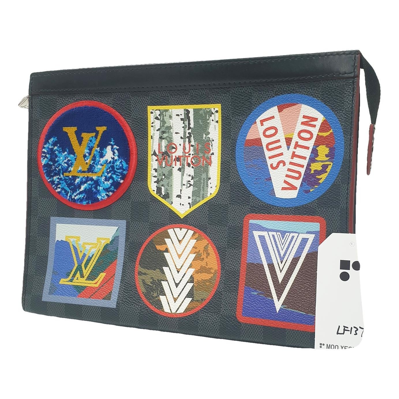 Leather clutch bag