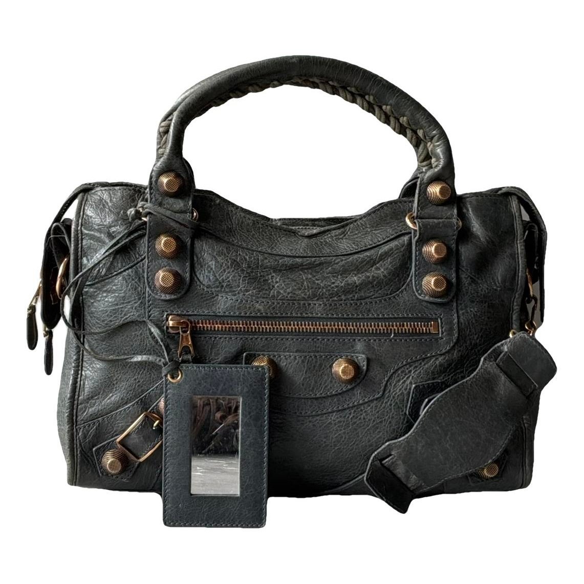 City leather handbag