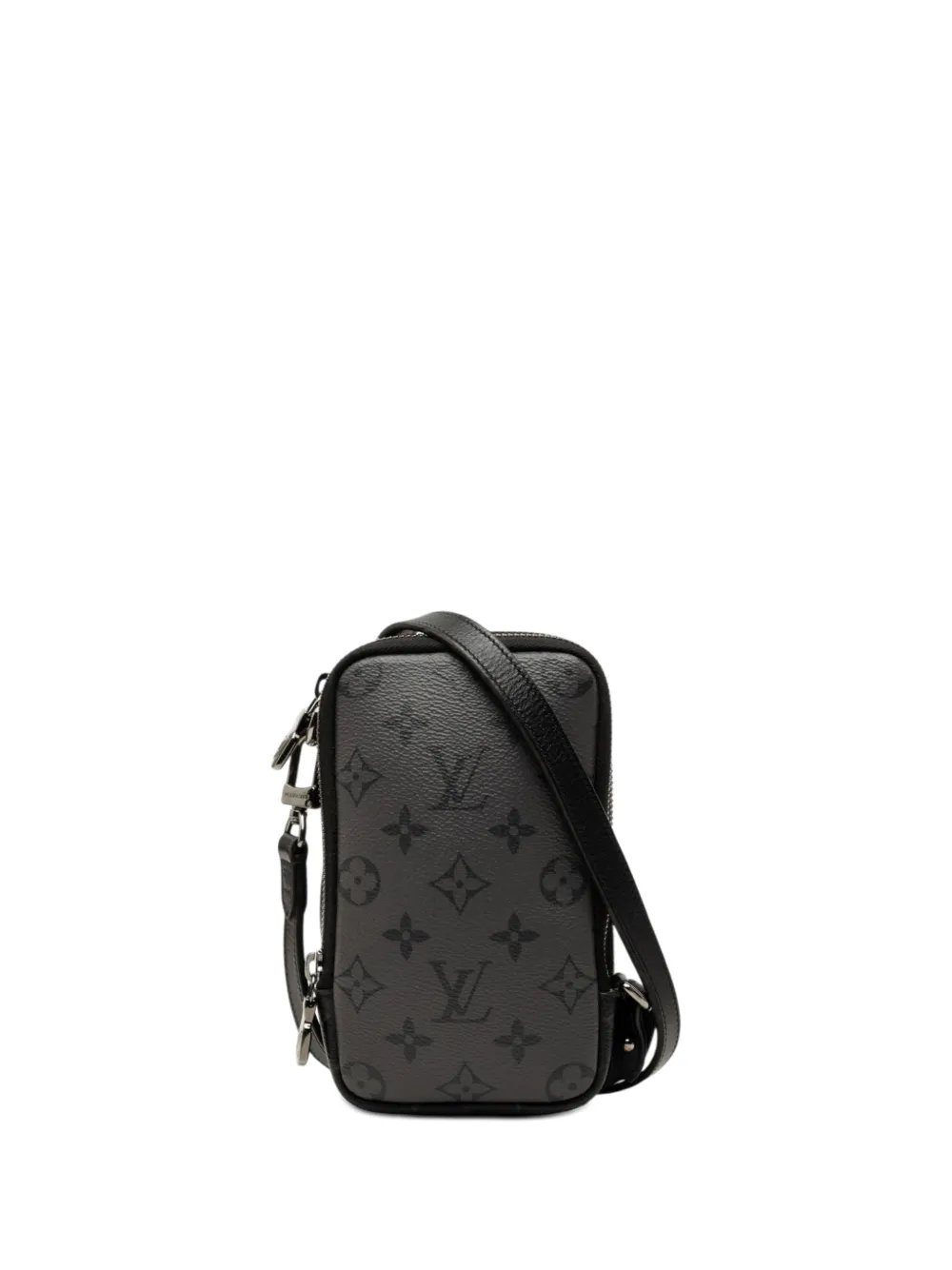 2021-2026 Monogram Eclipse Reverse Double Phone Pouch crossbody bag