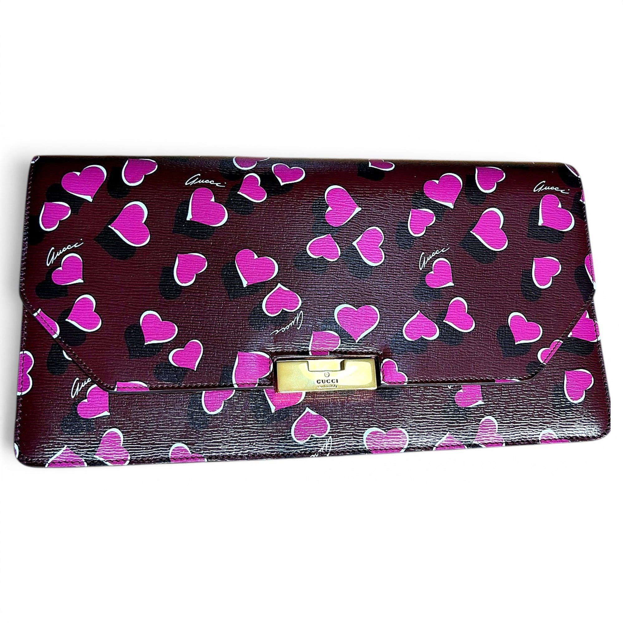 Leather clutch bag