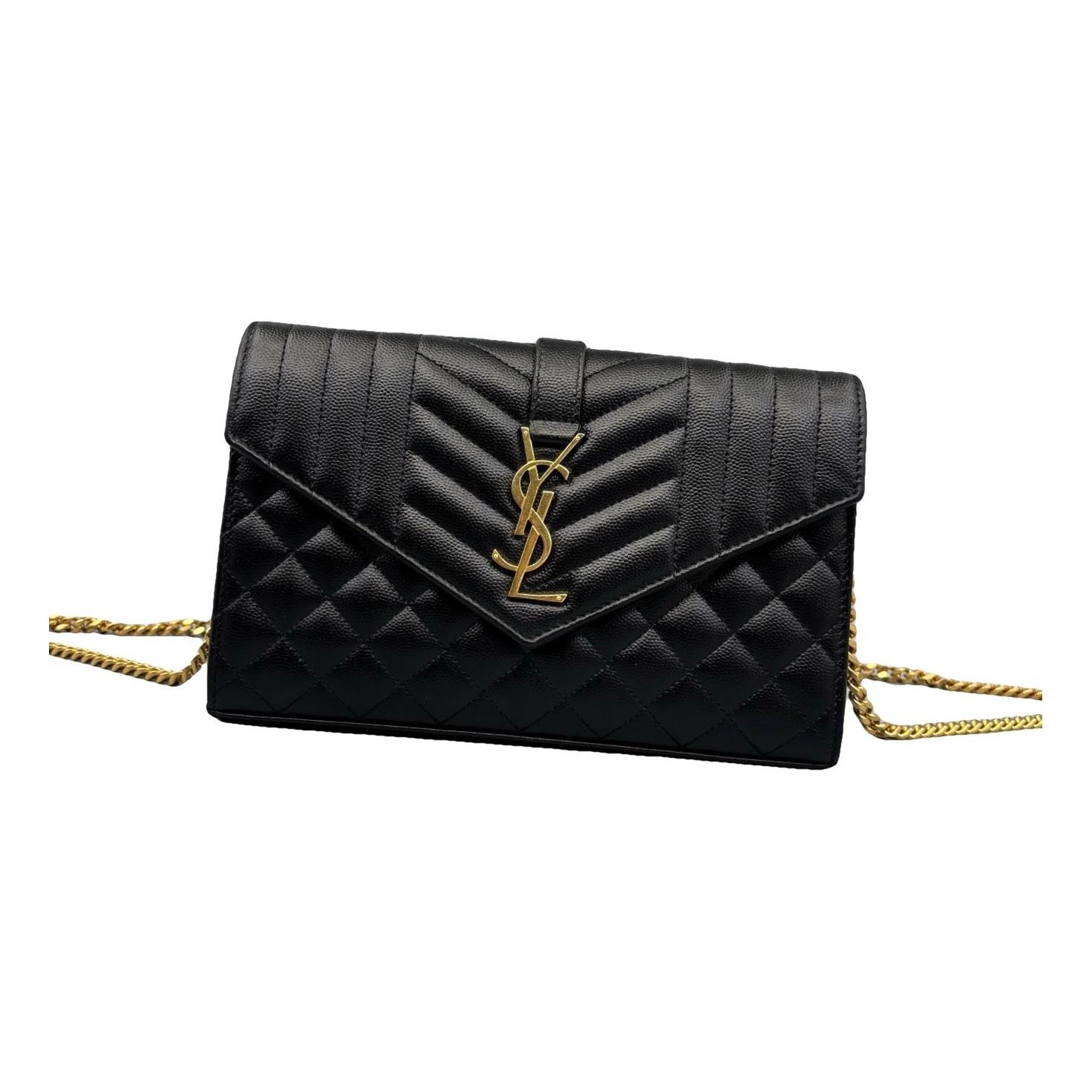 Envelope leather handbag