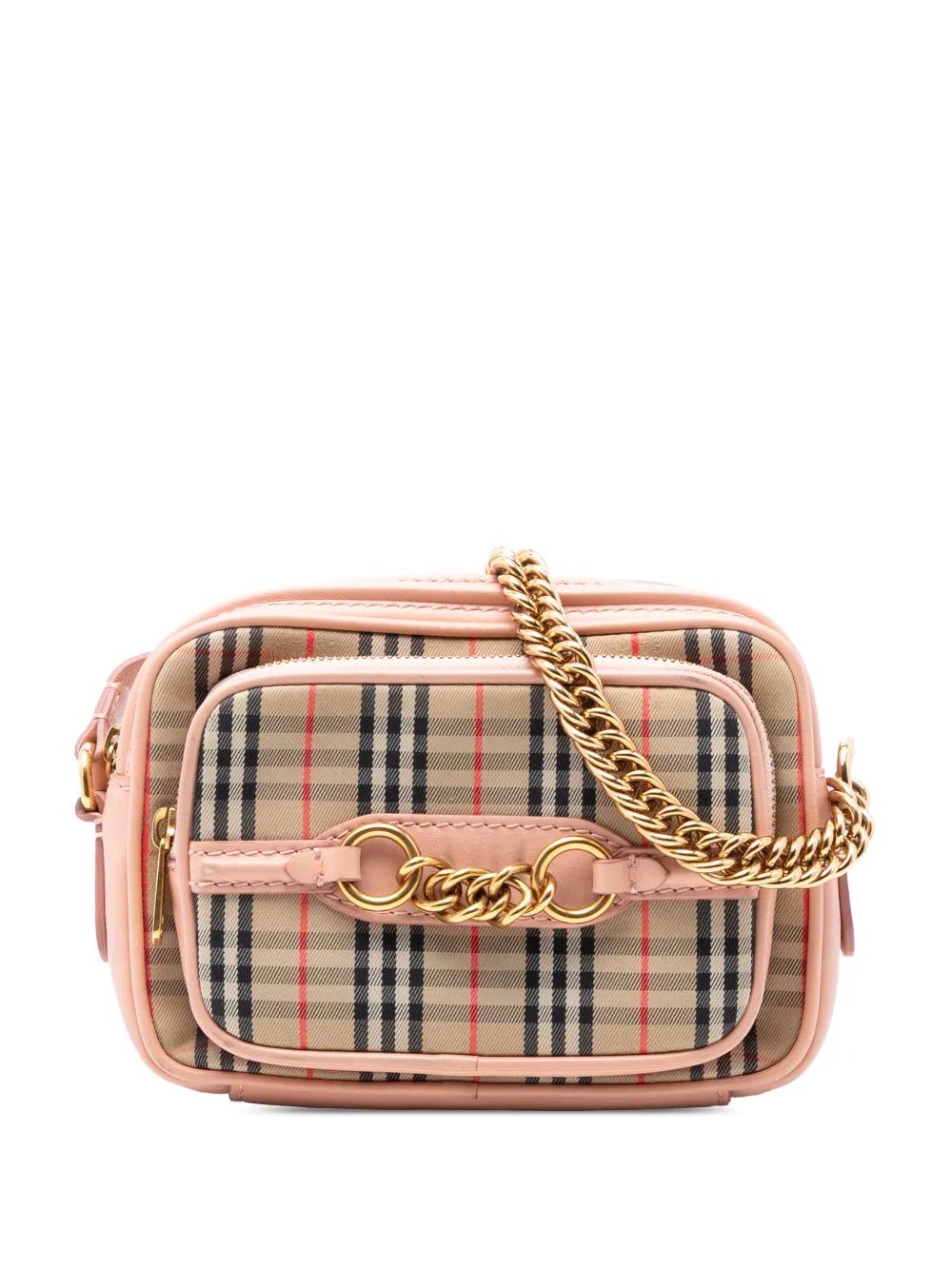 2010-2025 1983 Knight Check Canvas and Calfskin Link Camera Bag crossbody bag