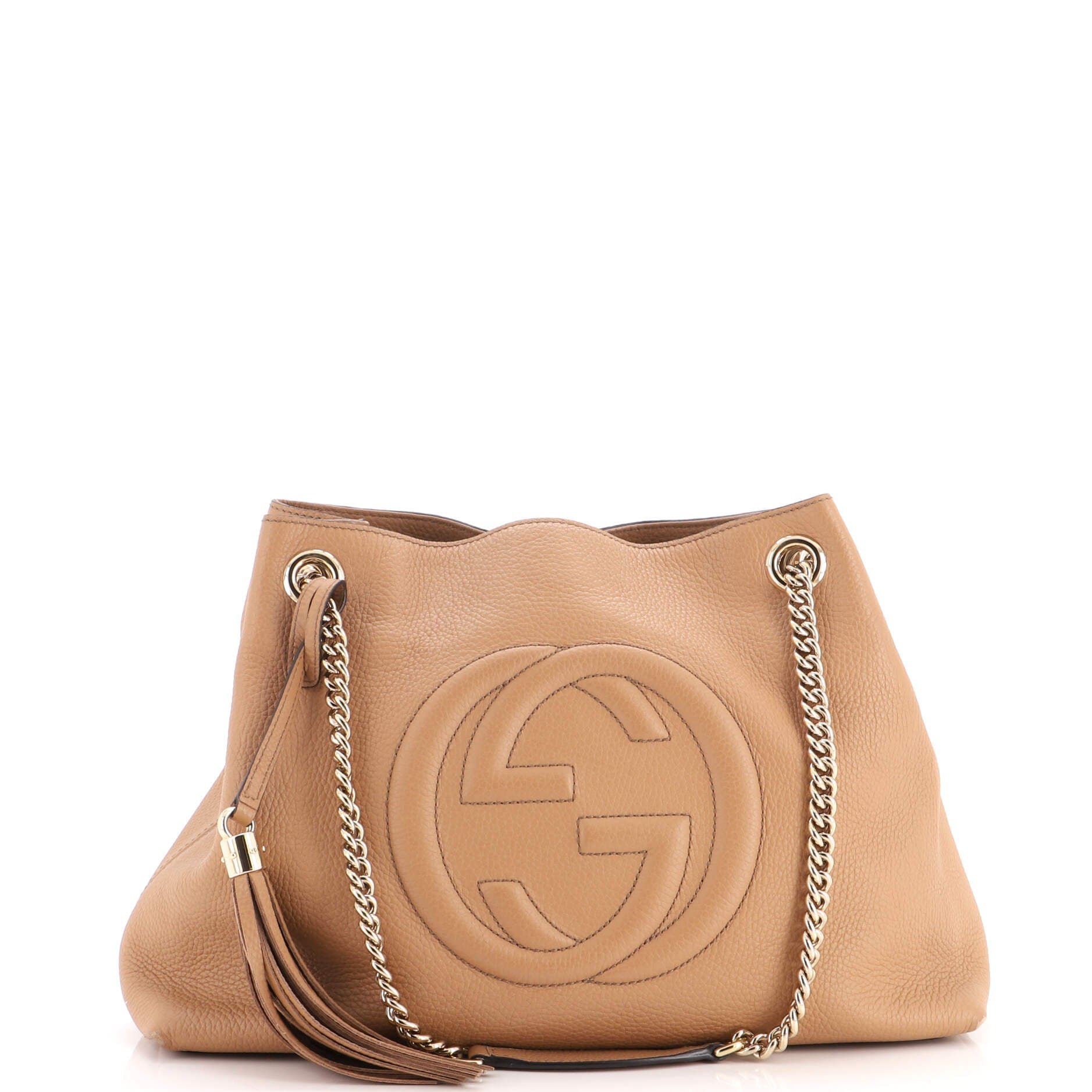Soho Chain Strap Shoulder Bag Leather Medium