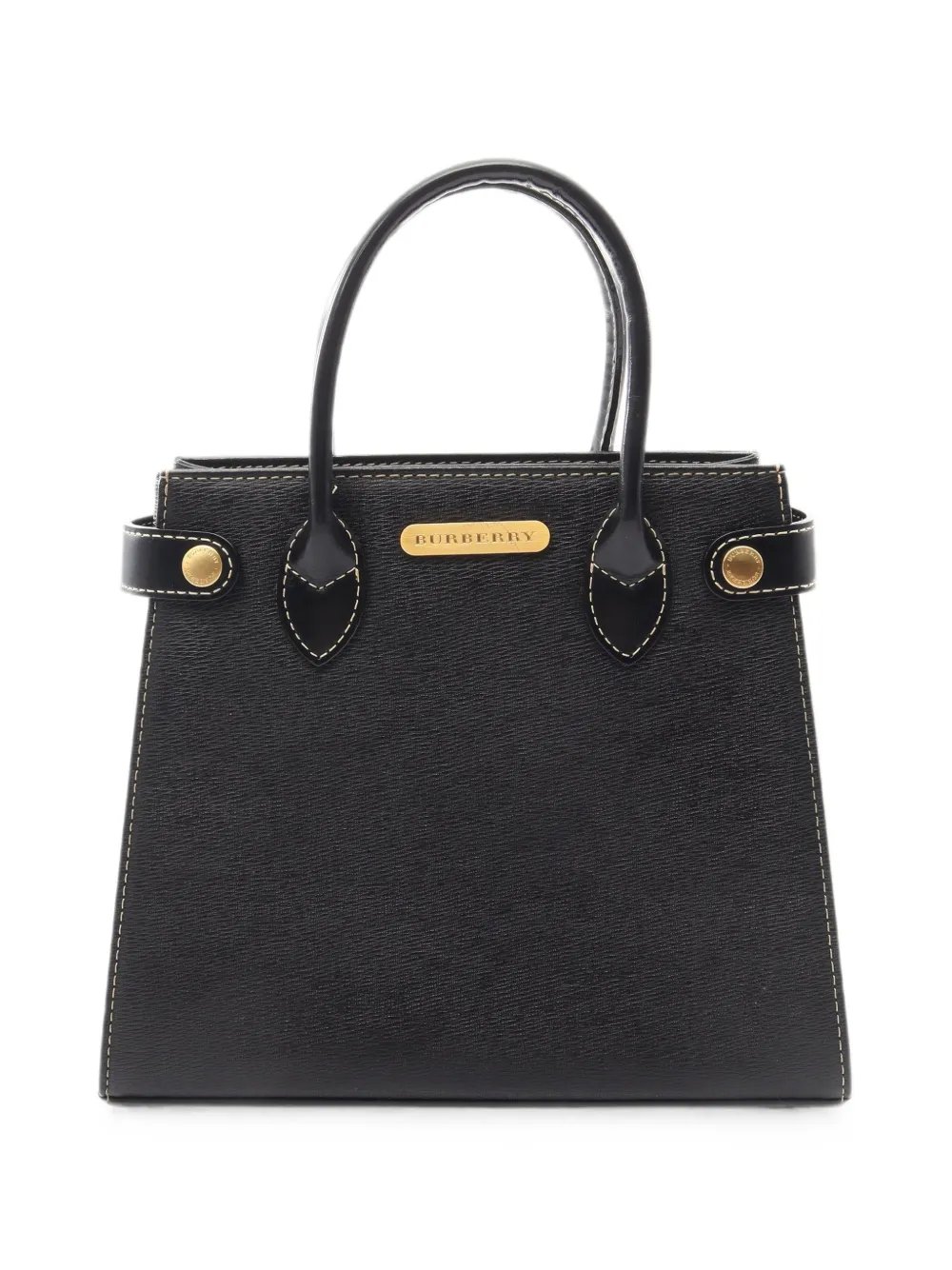 2010s logo-plaque leather tote bag