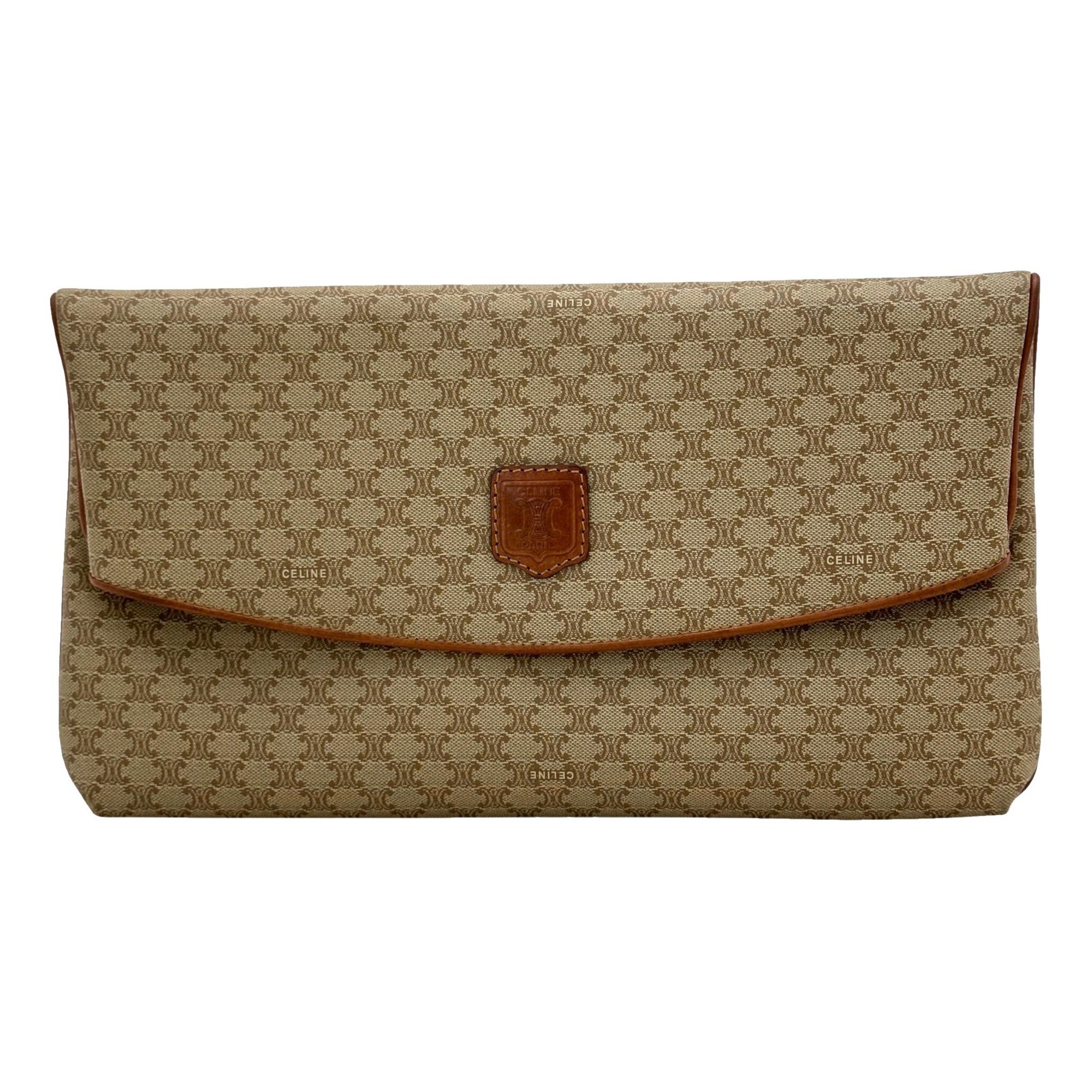 Leather clutch bag