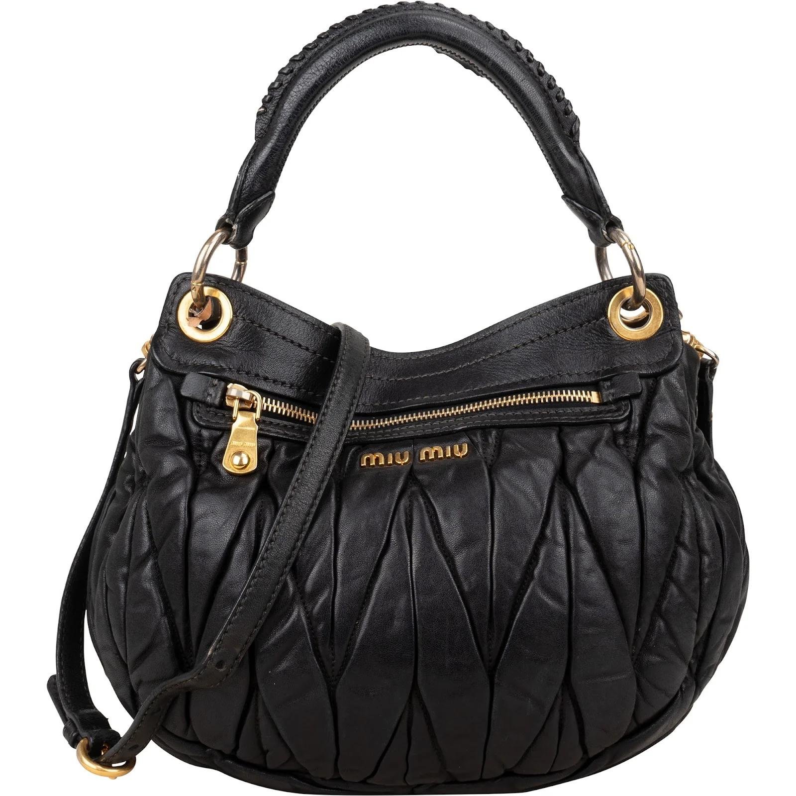 Matelassé leather handbag