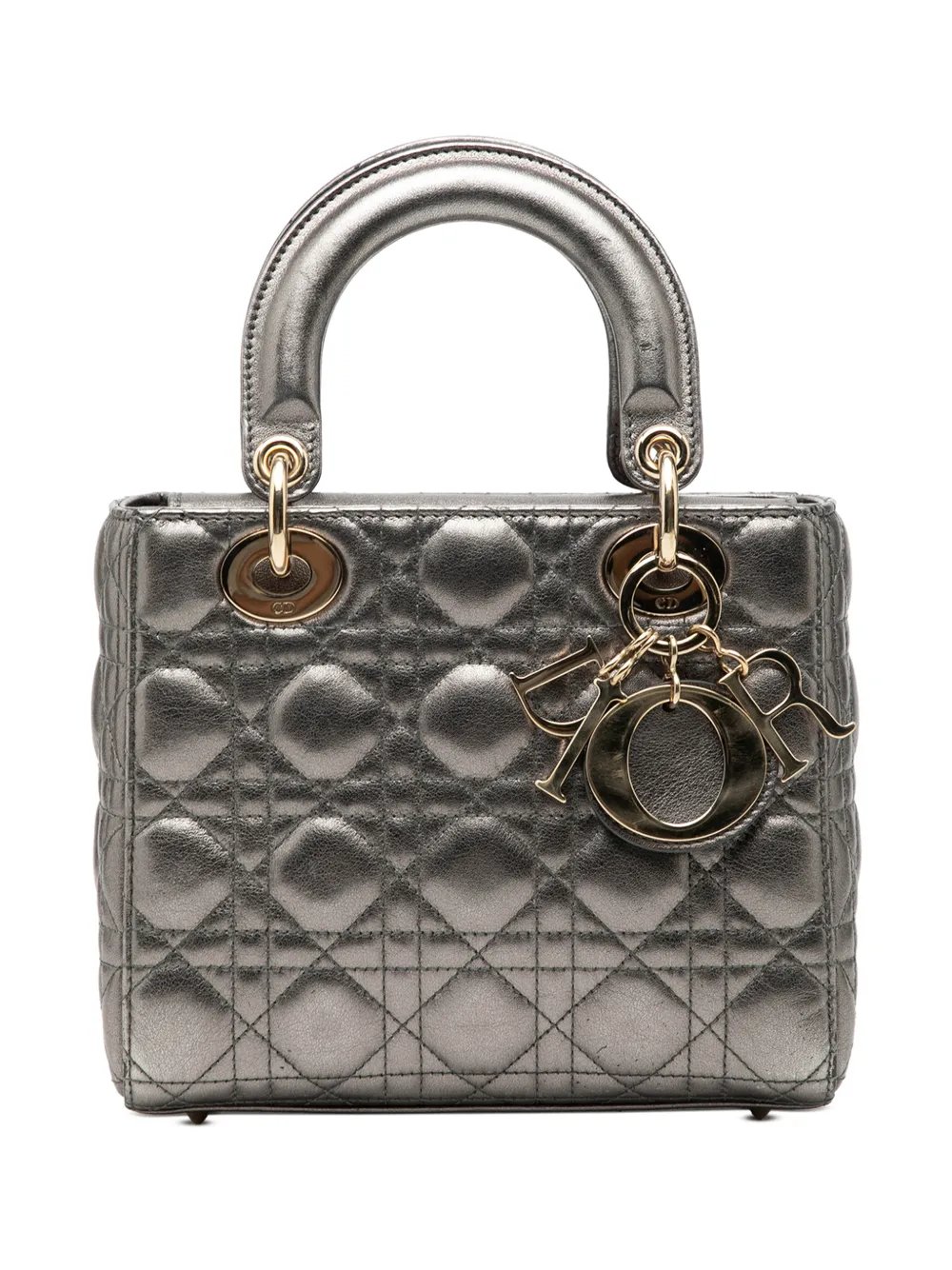 2019 Small Metallic Lambskin Cannage My ABCDior Lady Dior satchel