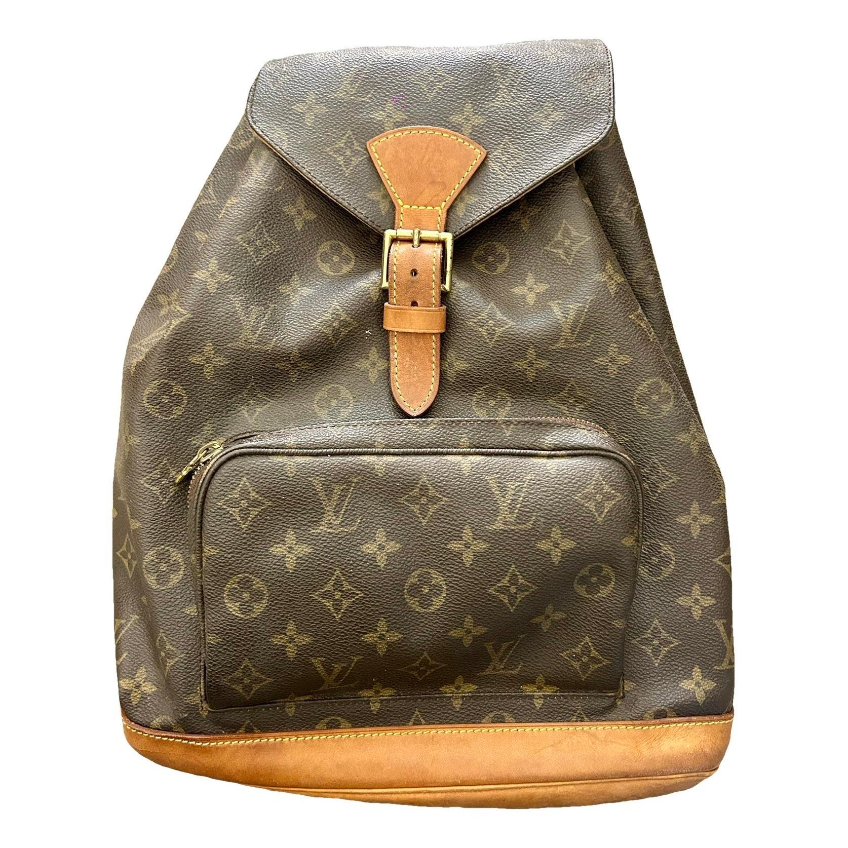Montsouris Vintage leather backpack