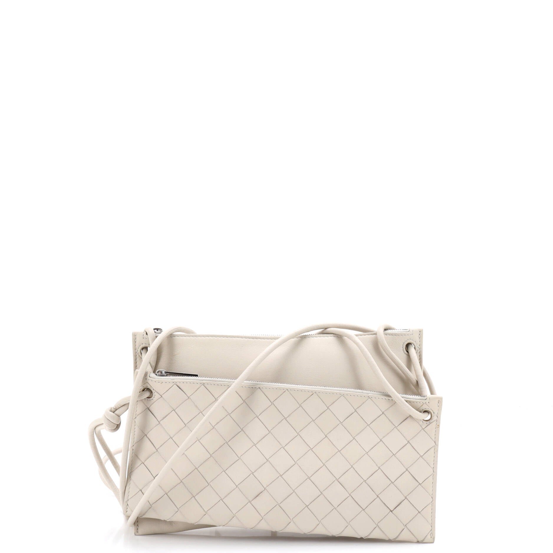 Bottega Veneta Double Pouch Crossbody Bag Intrecciato Nappa