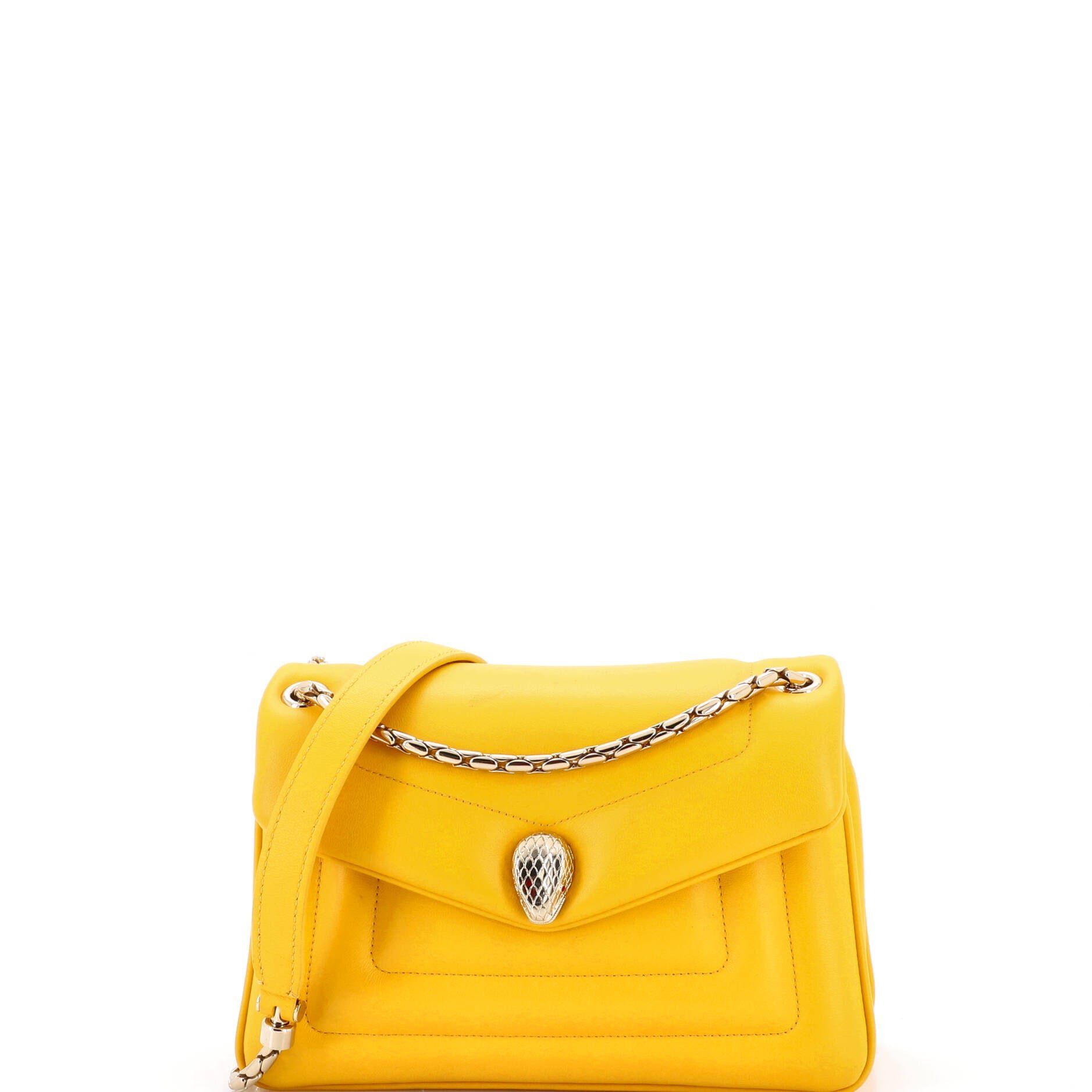 Bvlgari Serpenti Reverse Shoulder Bag Leather Small
