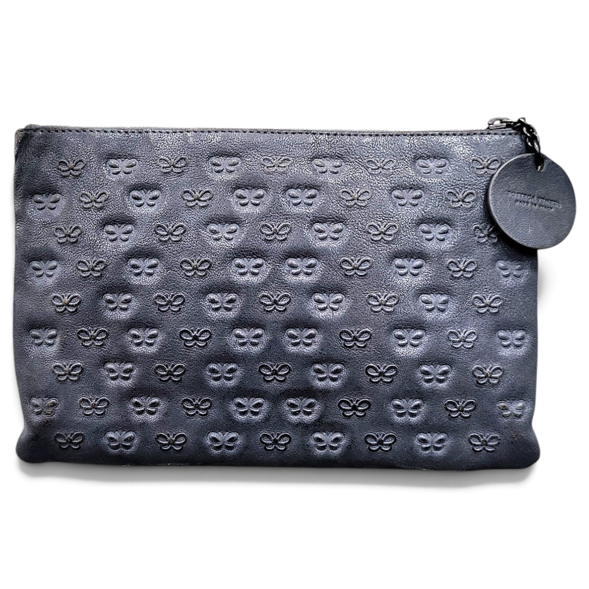Leather clutch bag