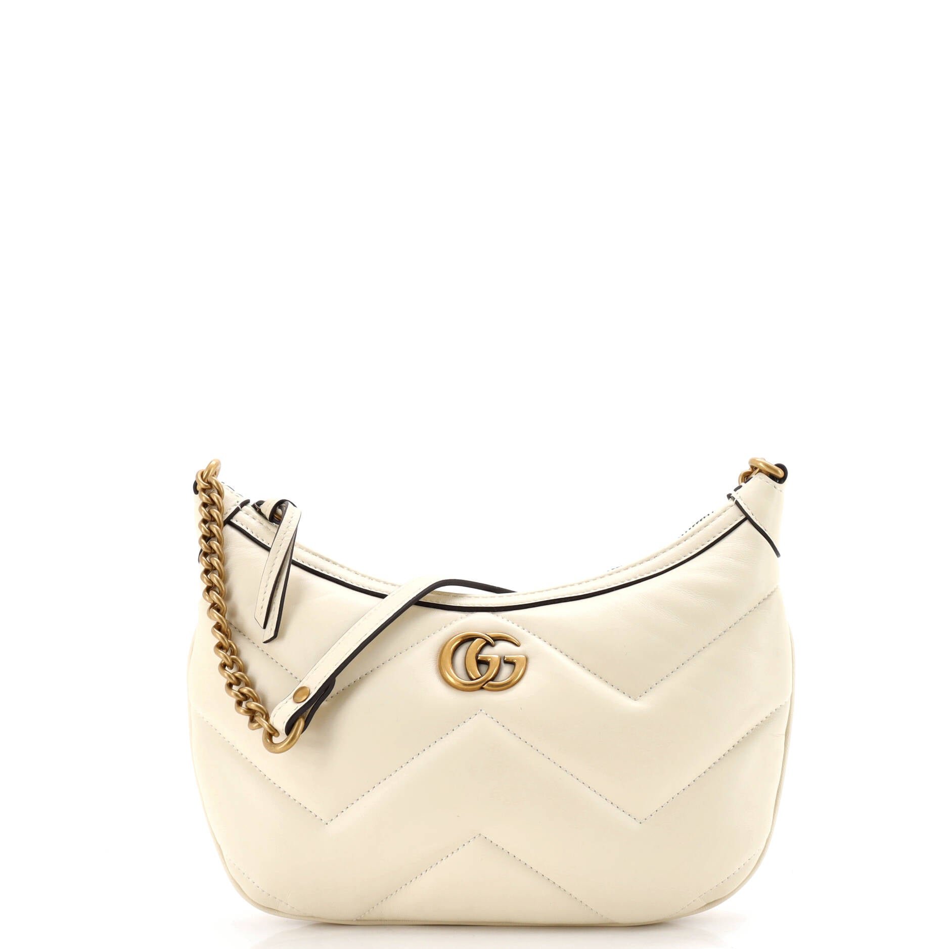 GG Marmont Chain Moon Hobo Matelasse Leather Small