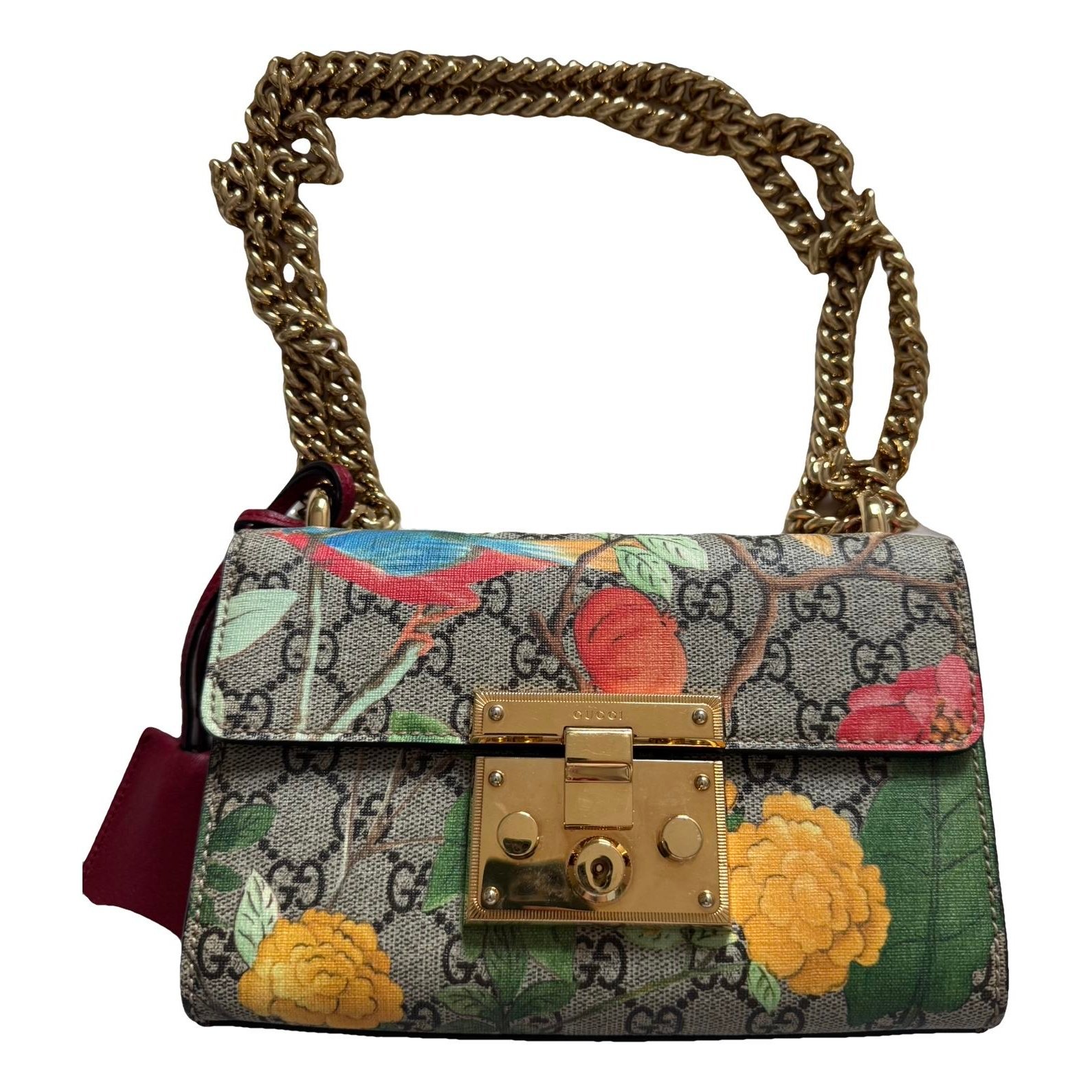 Padlock leather crossbody bag