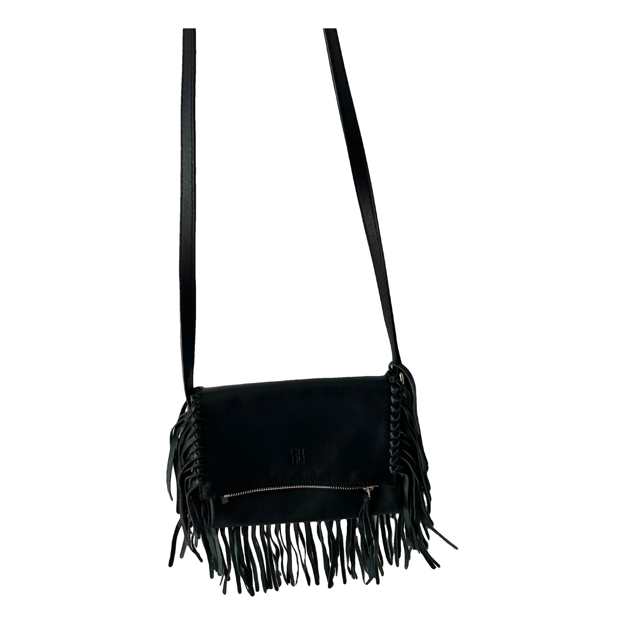 Leather clutch bag