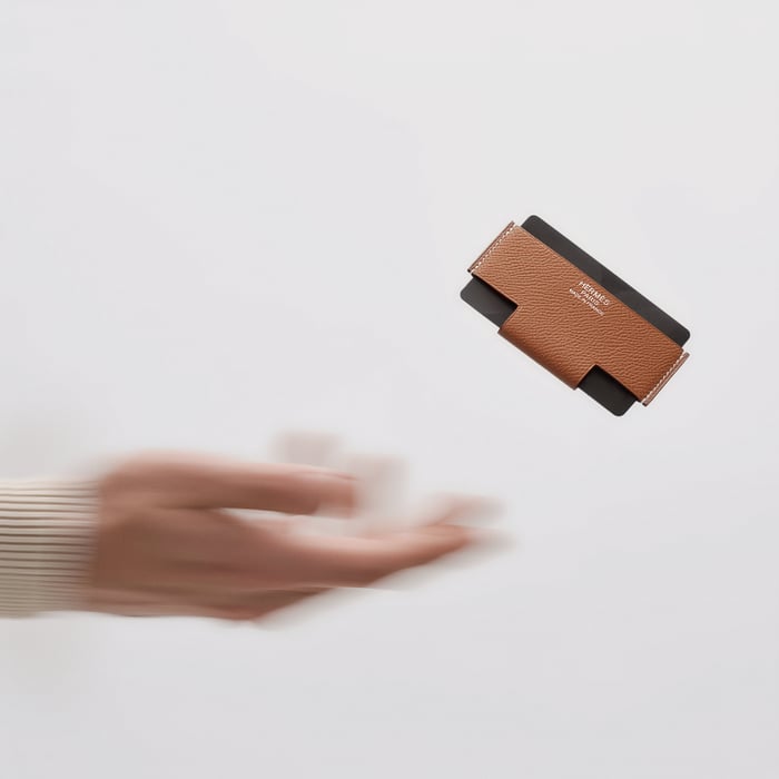 Gris Étain H Pocket Card Holder