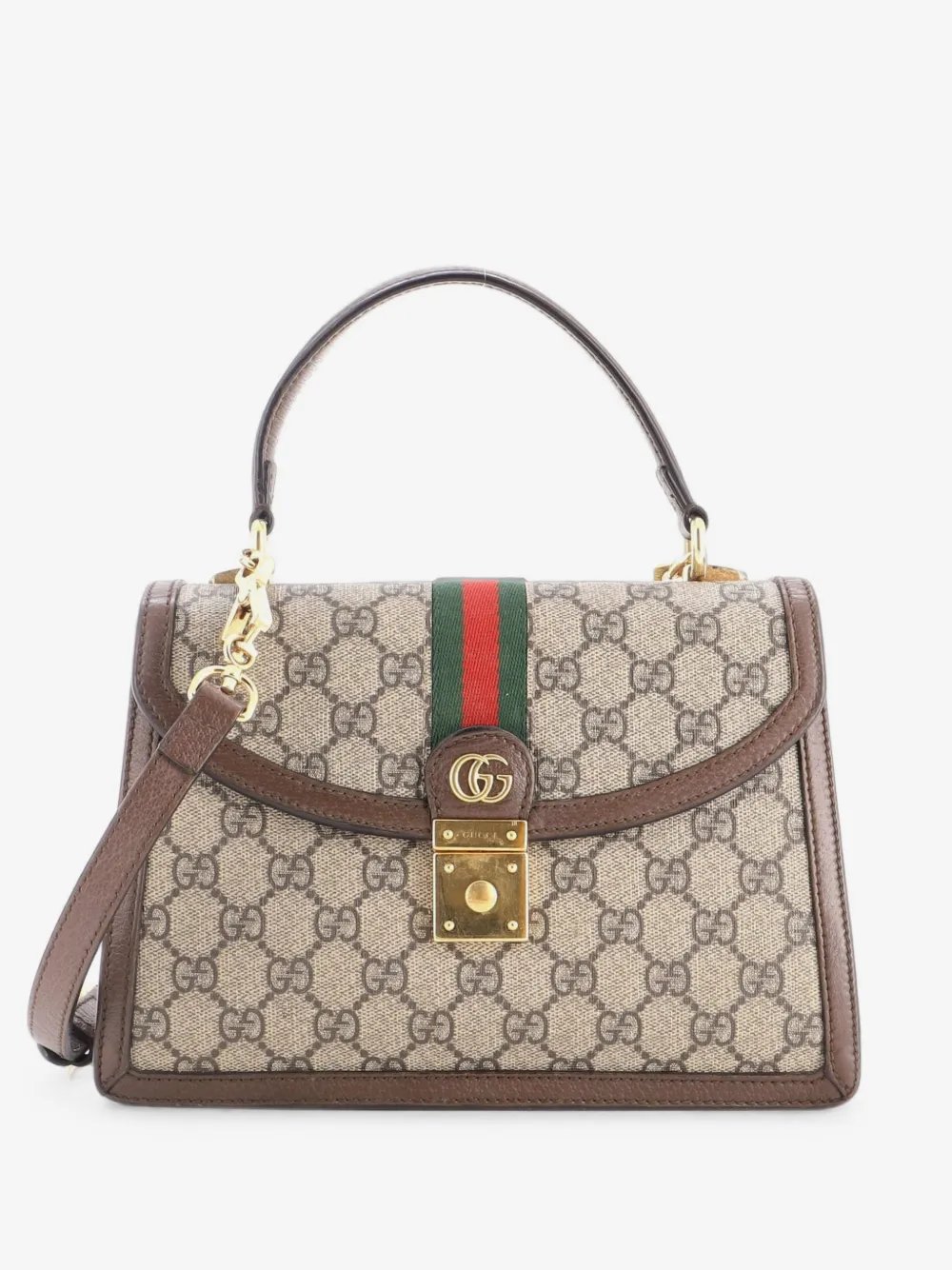 Ophidia Flap Top Handle Bag GG Coated Canvas Small satchel