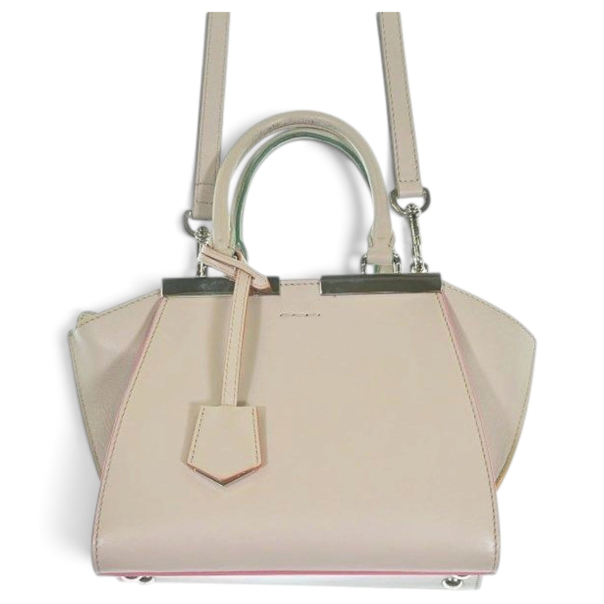 Pocket leather handbag