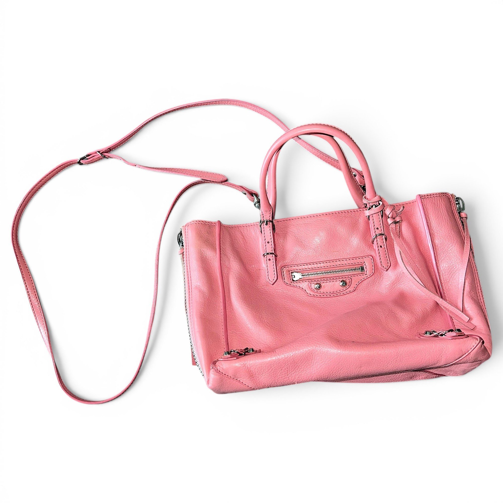 City leather handbag