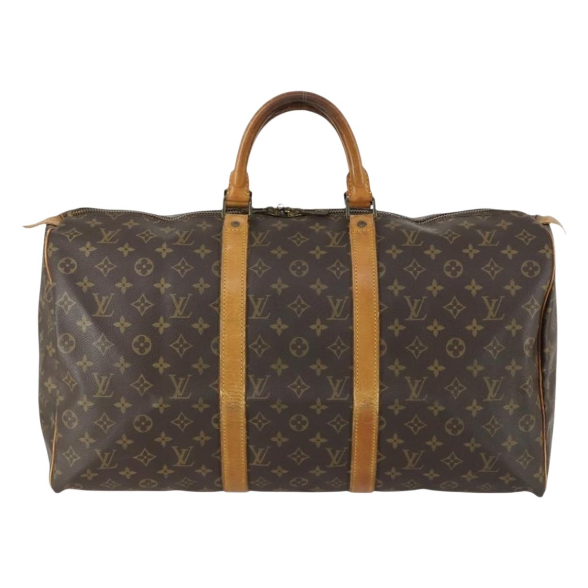 Keepall leather travel bag