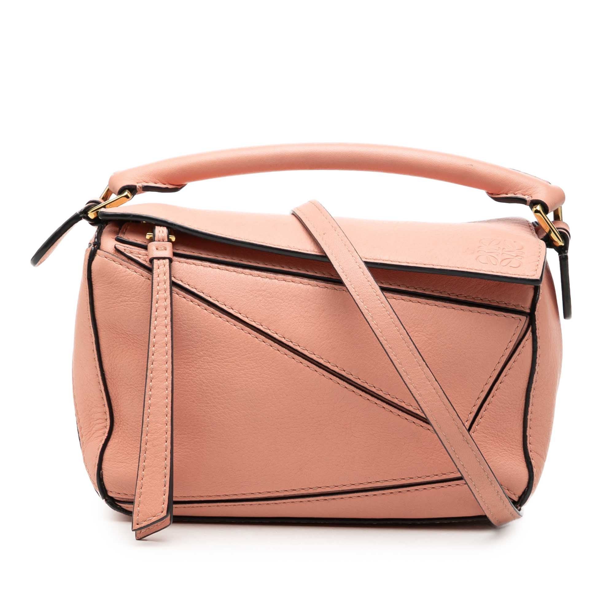 Puzzle pony-style calfskin satchel
