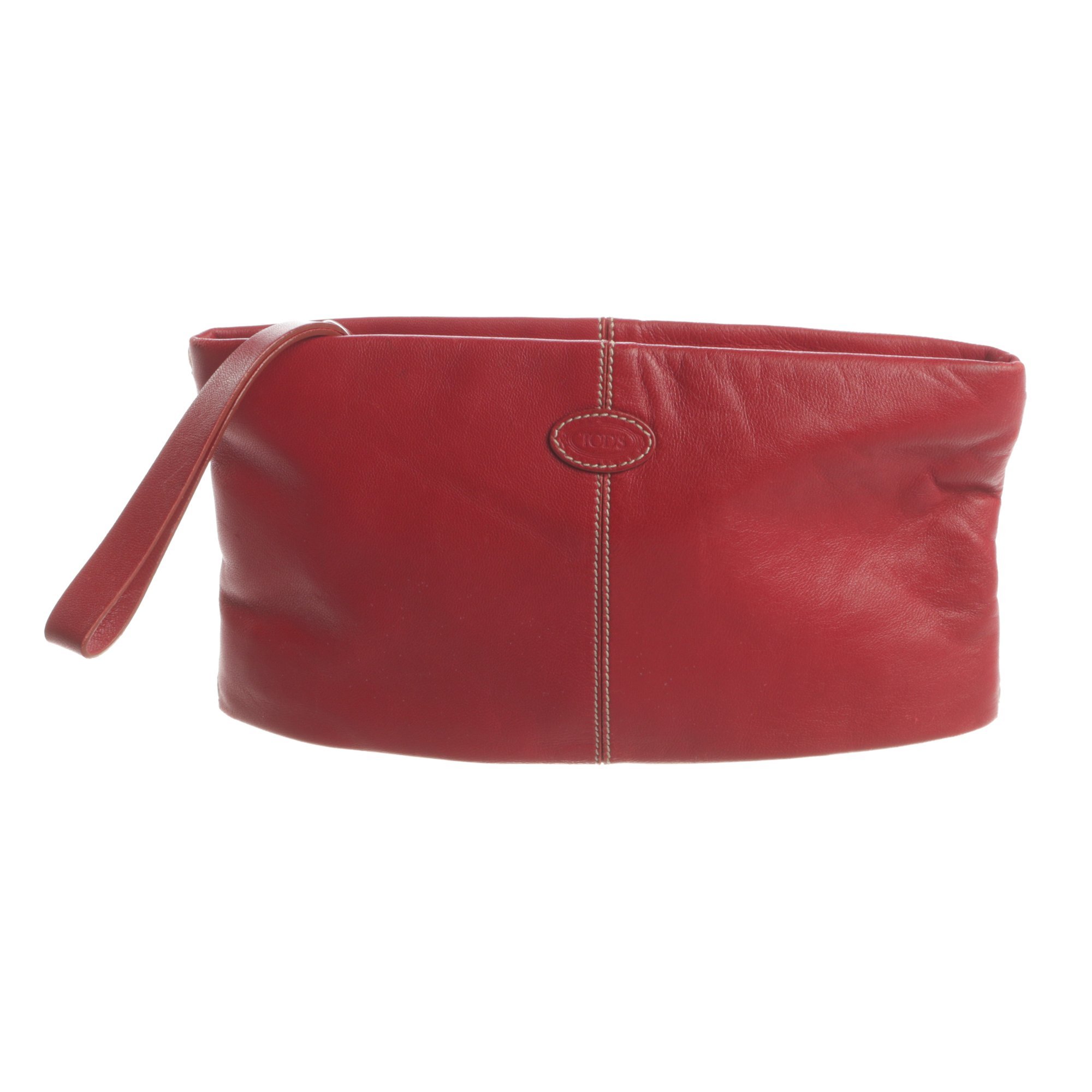 Leather clutch bag